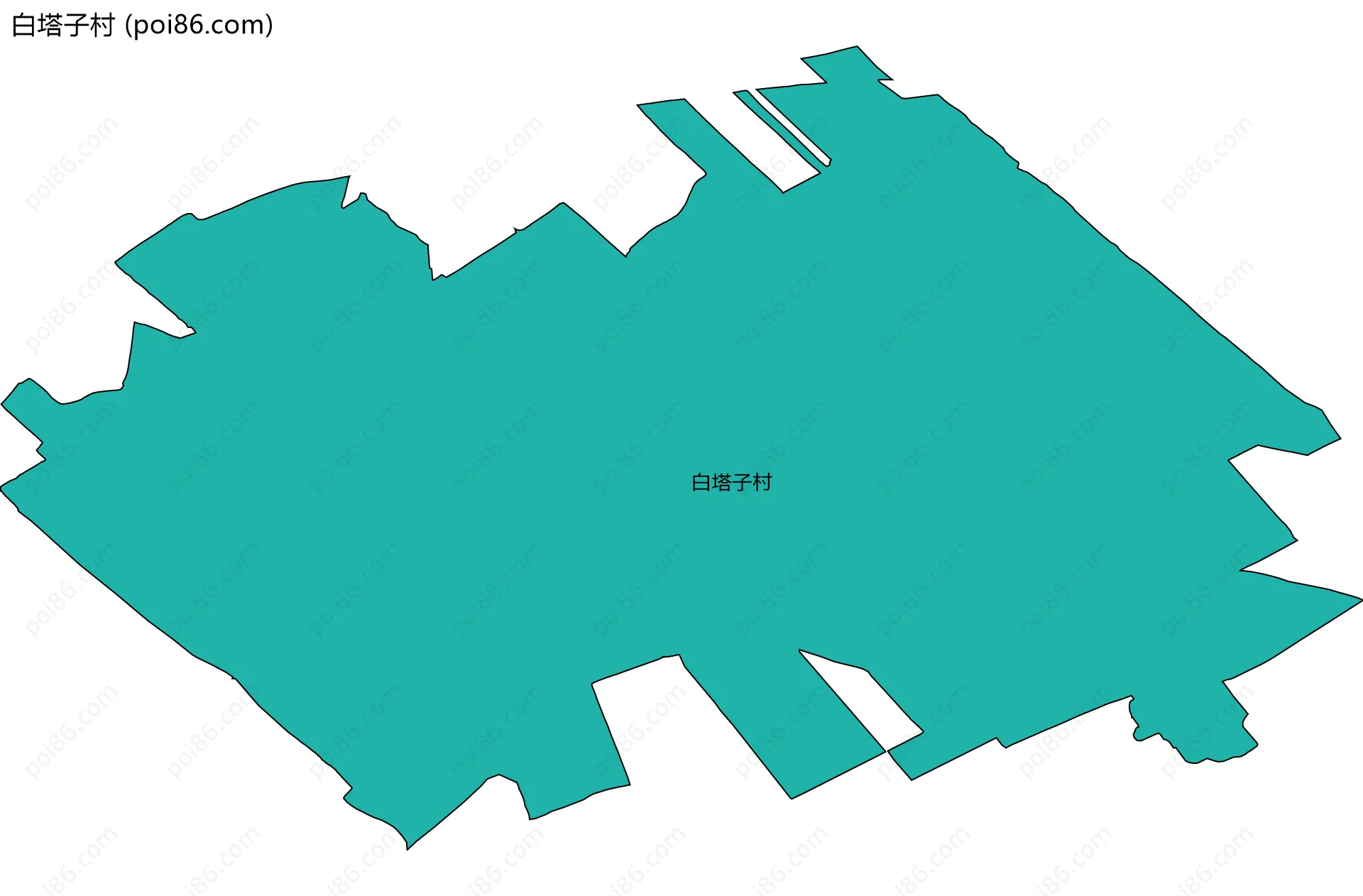 白塔子村边界地图