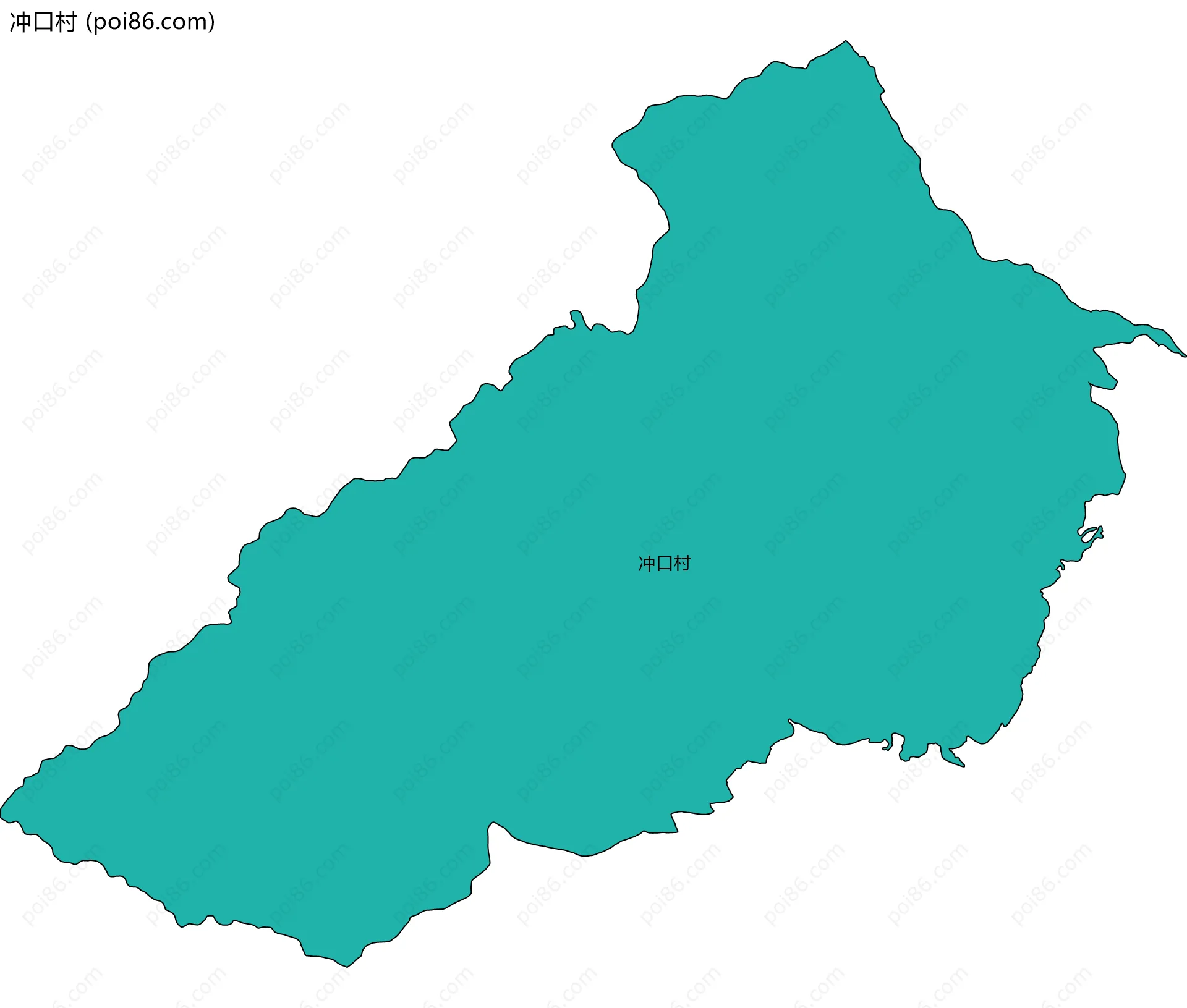 冲口村边界地图