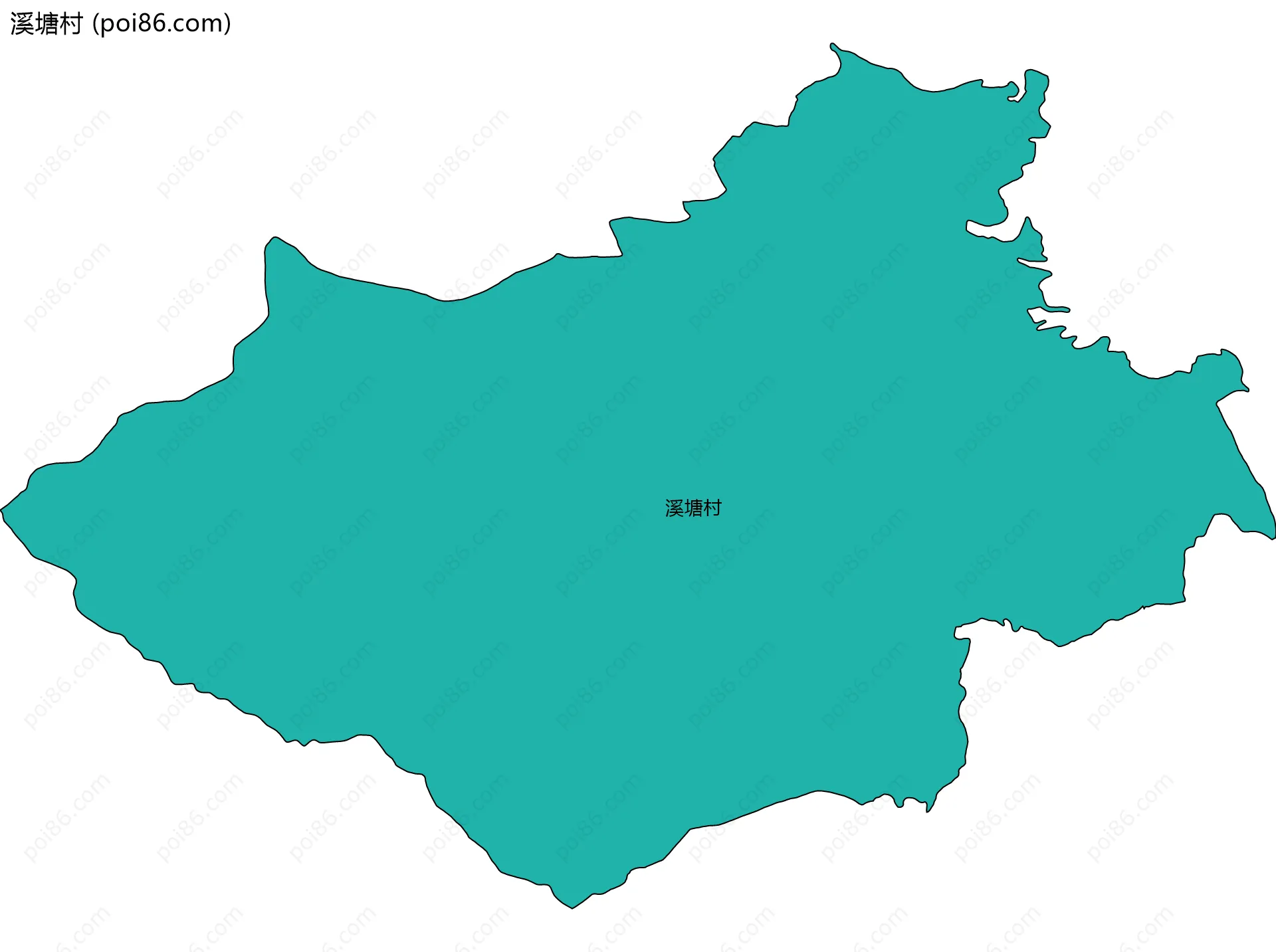 溪塘村边界地图