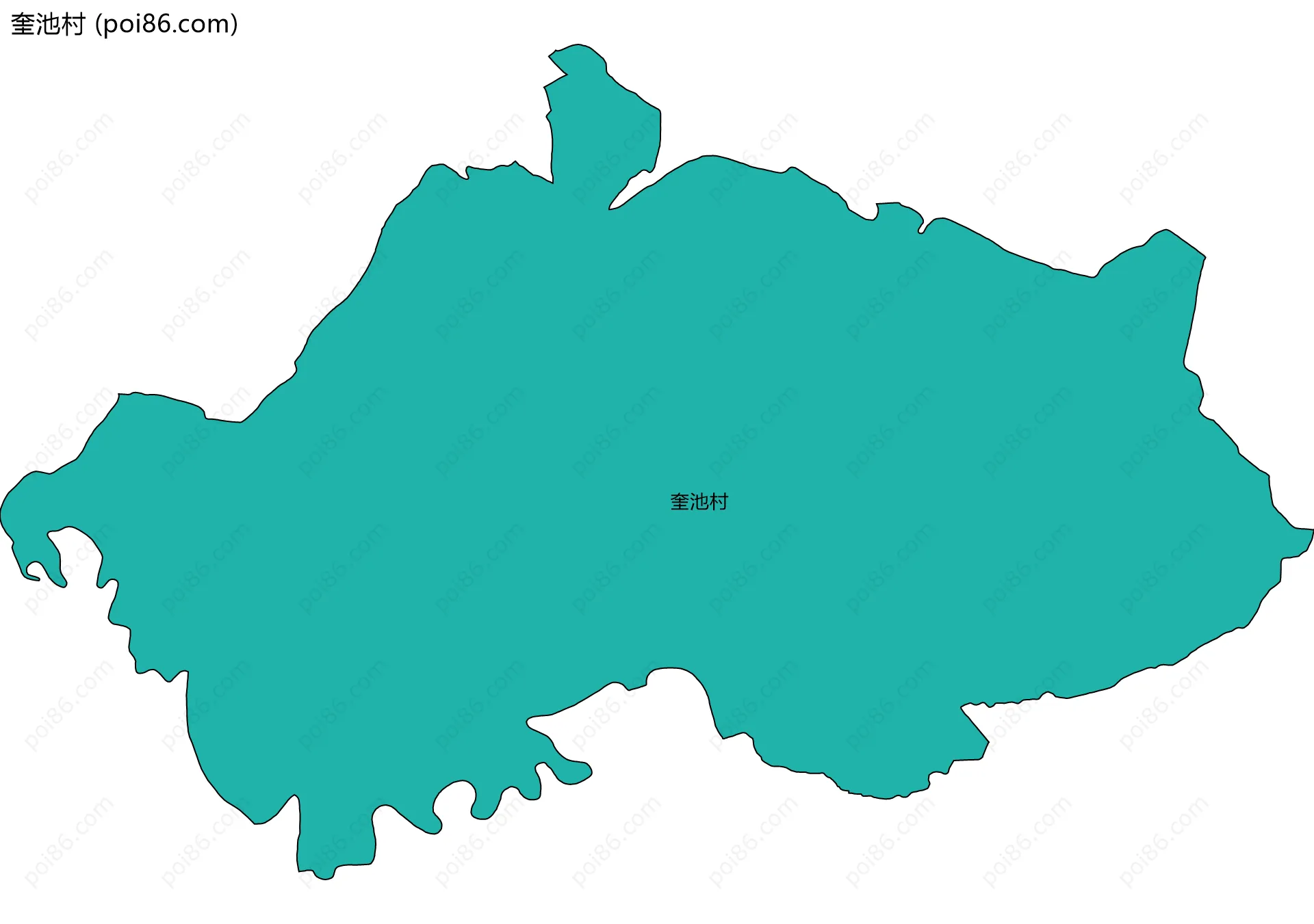 奎池村边界地图