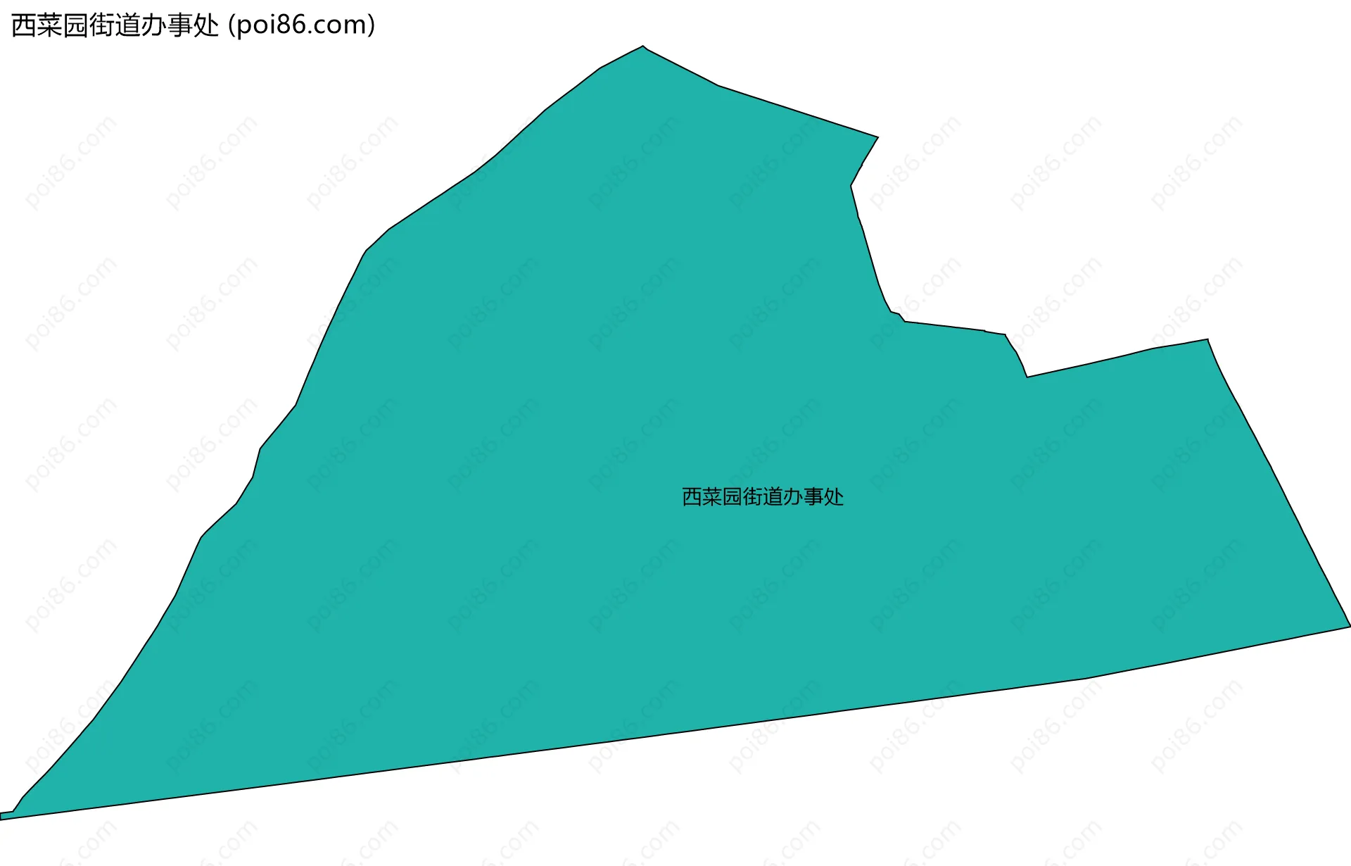 西菜园街道办事处边界地图