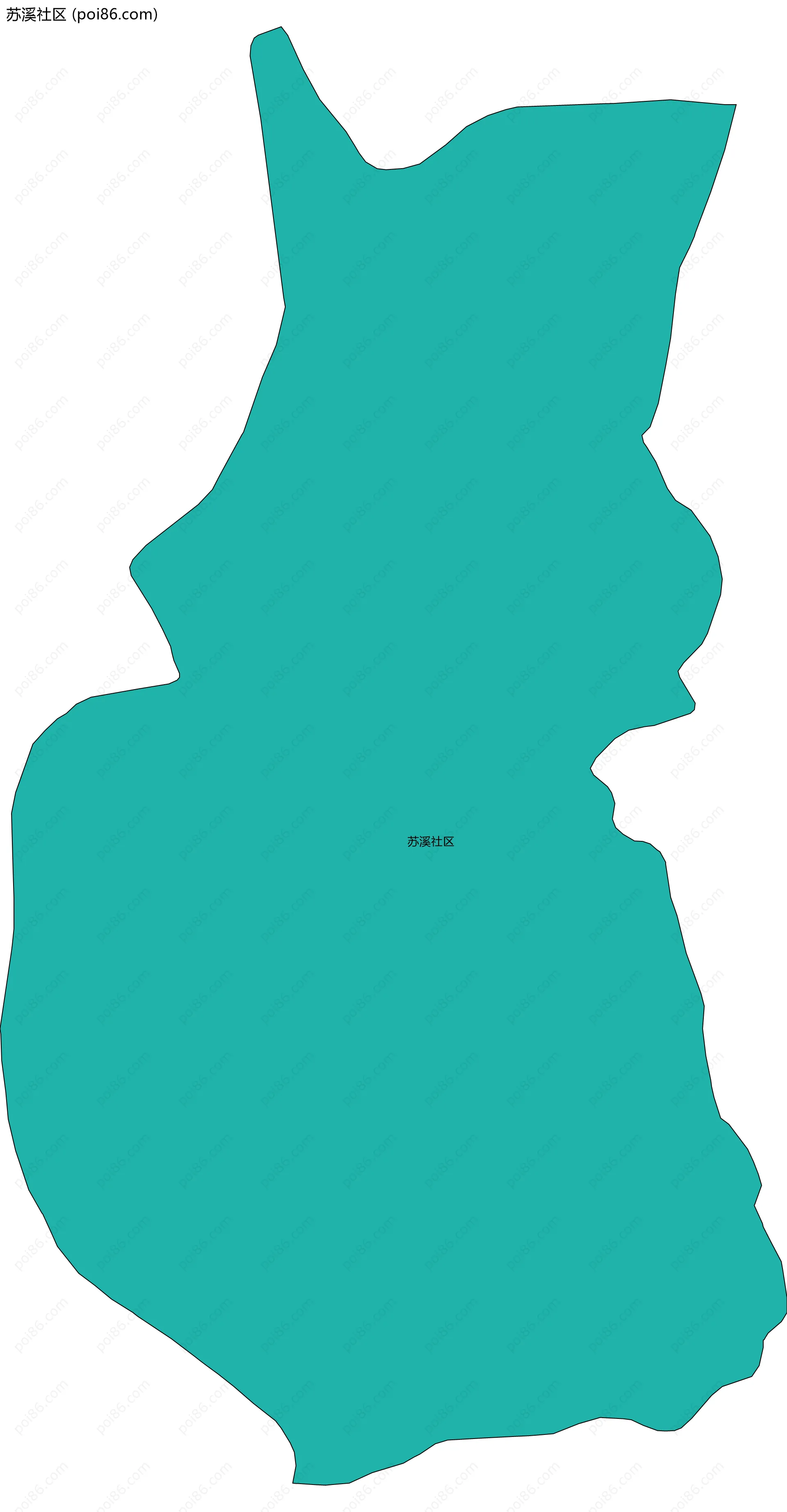 苏溪社区边界地图