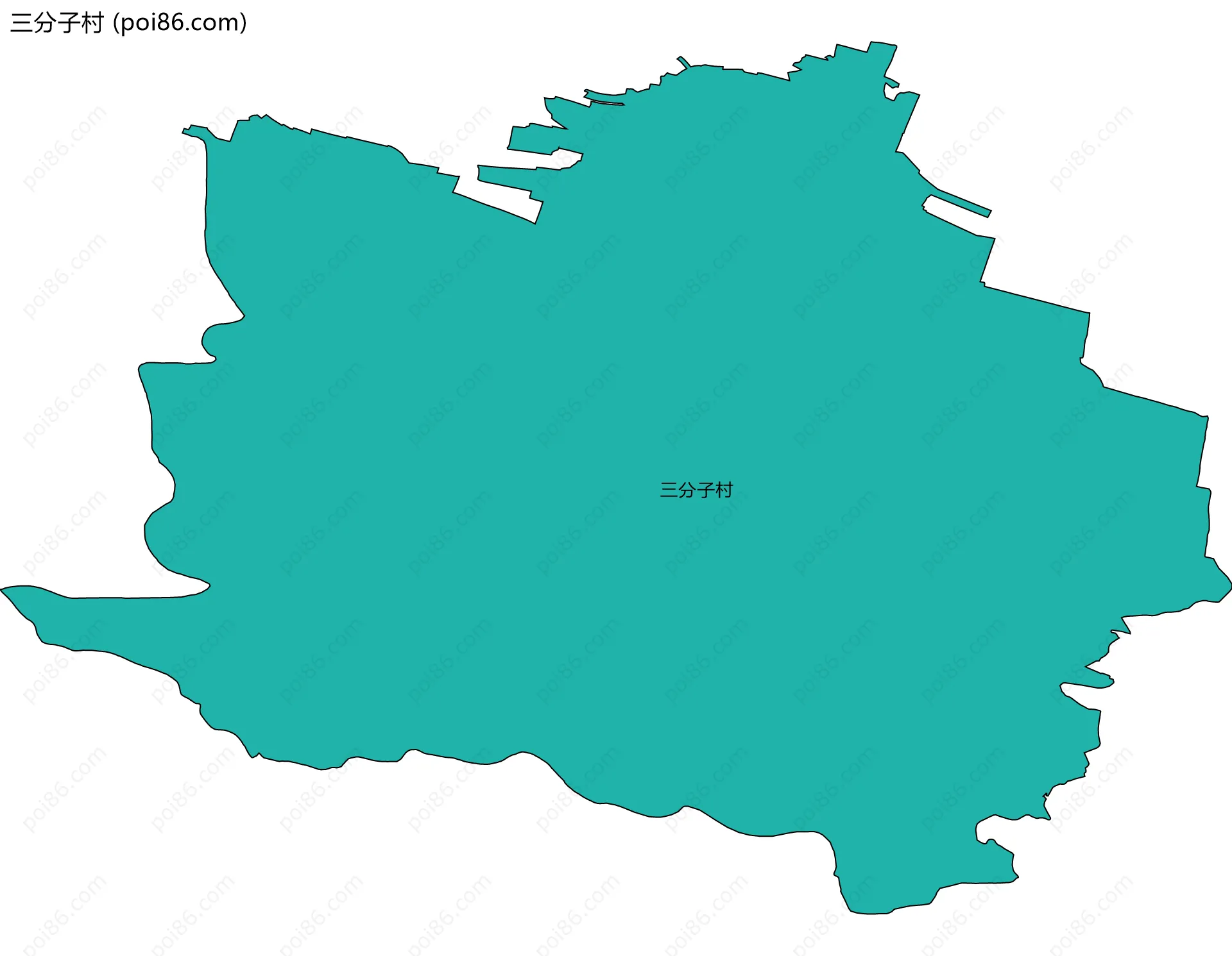 三分子村边界地图