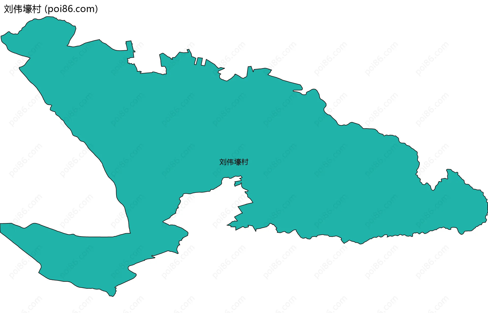 刘伟壕村边界地图