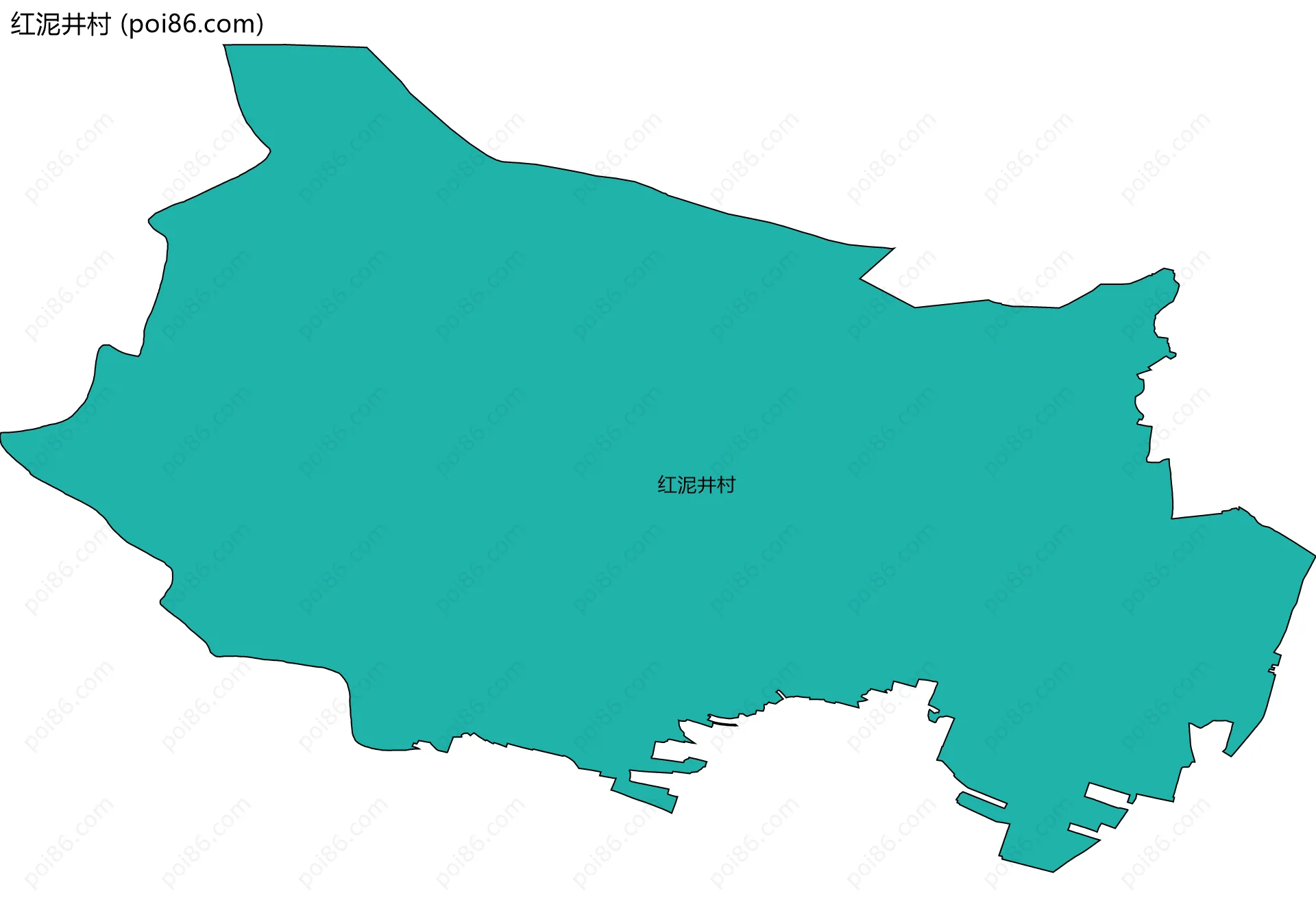 红泥井村边界地图