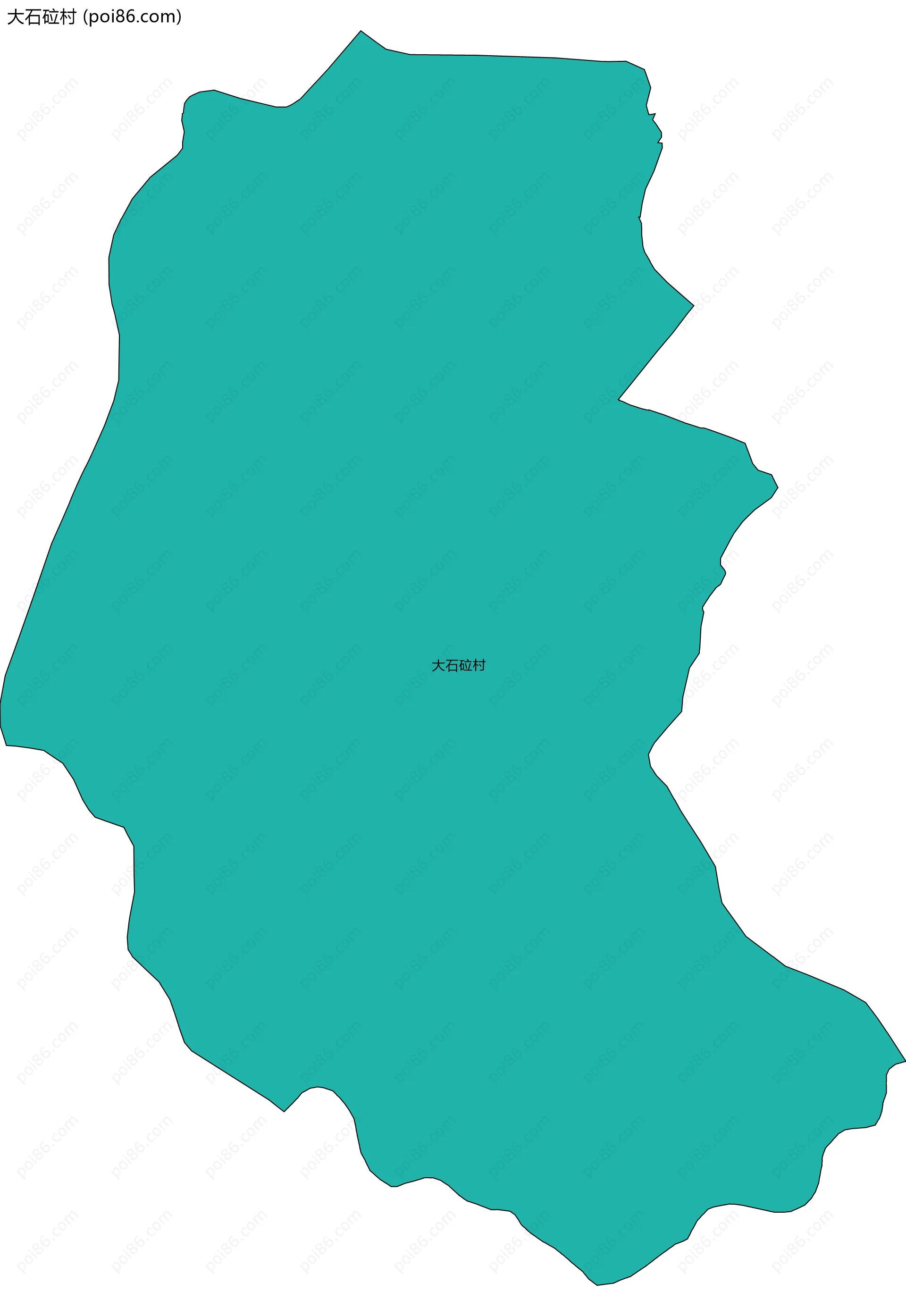 大石砬村边界地图