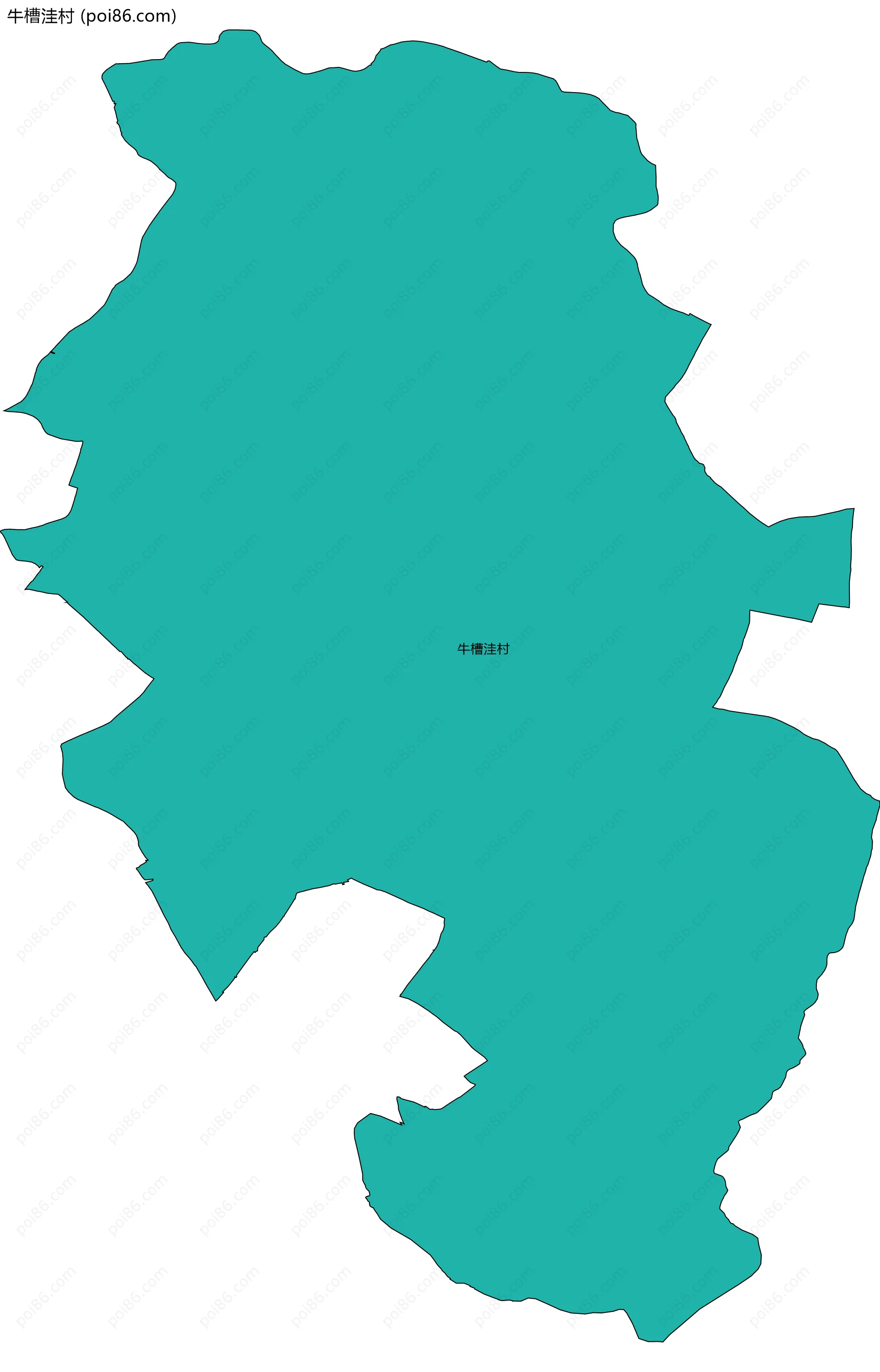 牛槽洼村边界地图