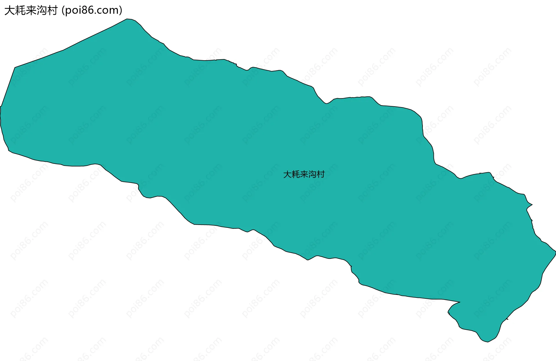 大耗来沟村边界地图