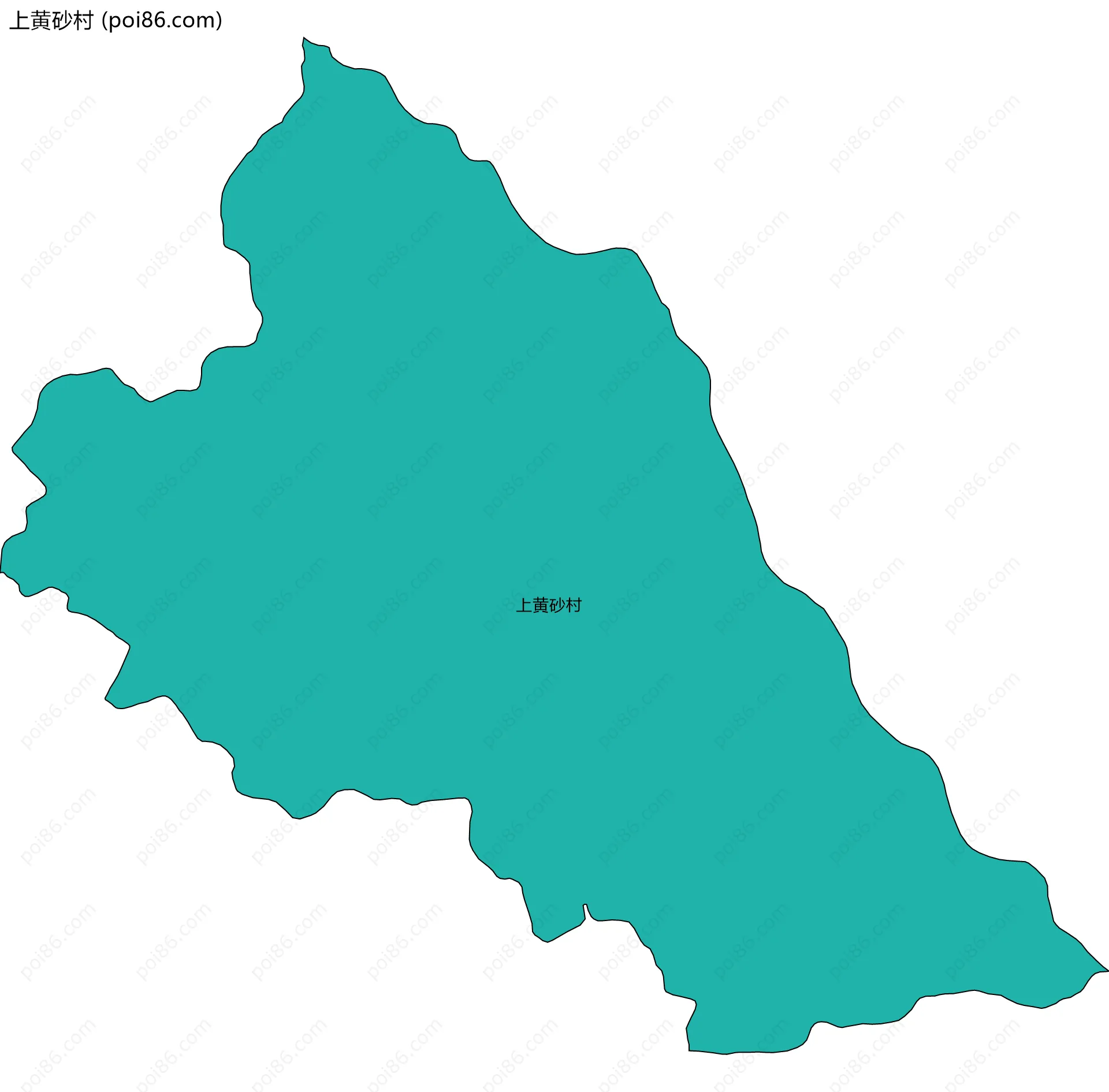 上黄砂村边界地图