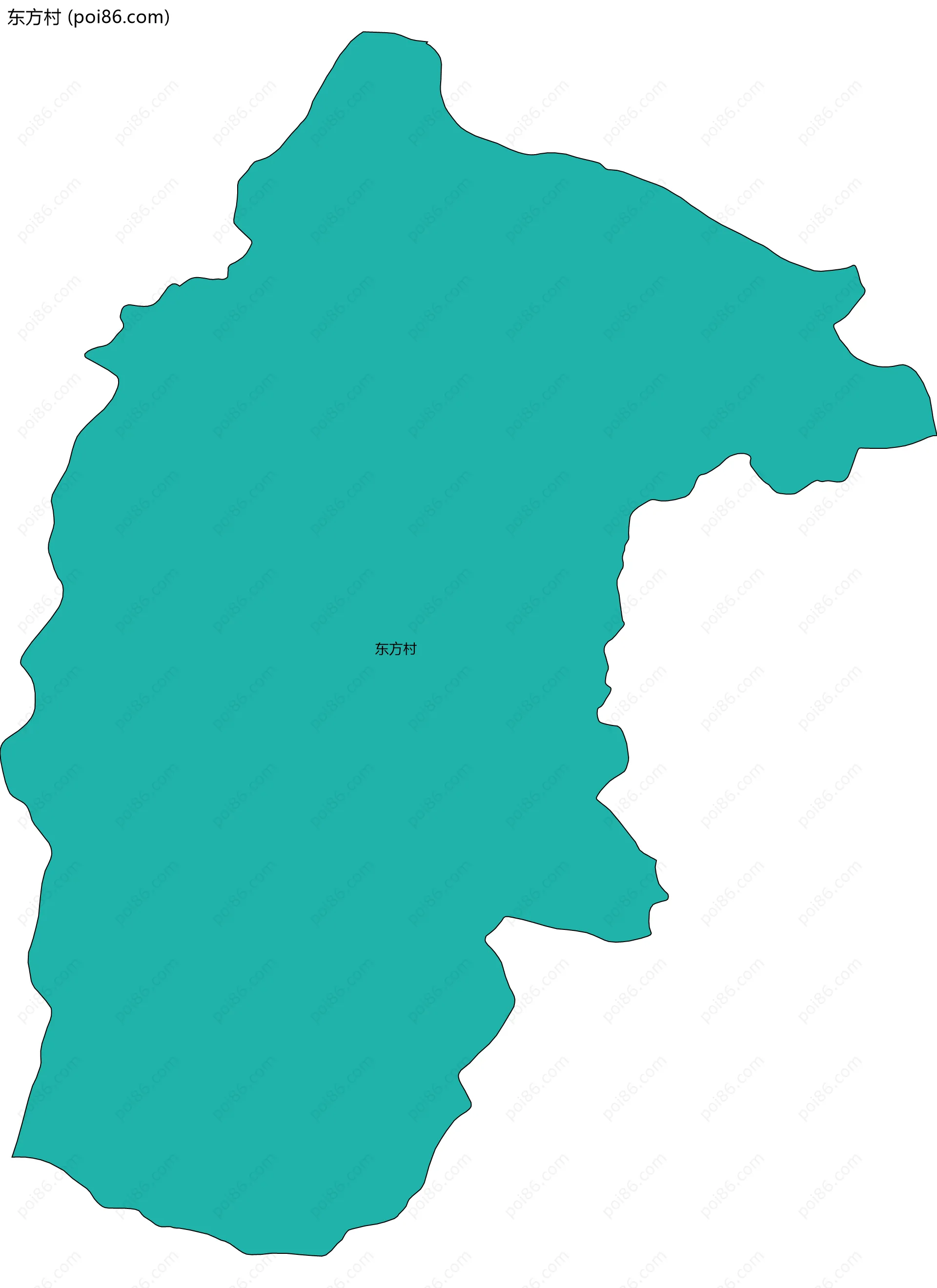 东方村边界地图