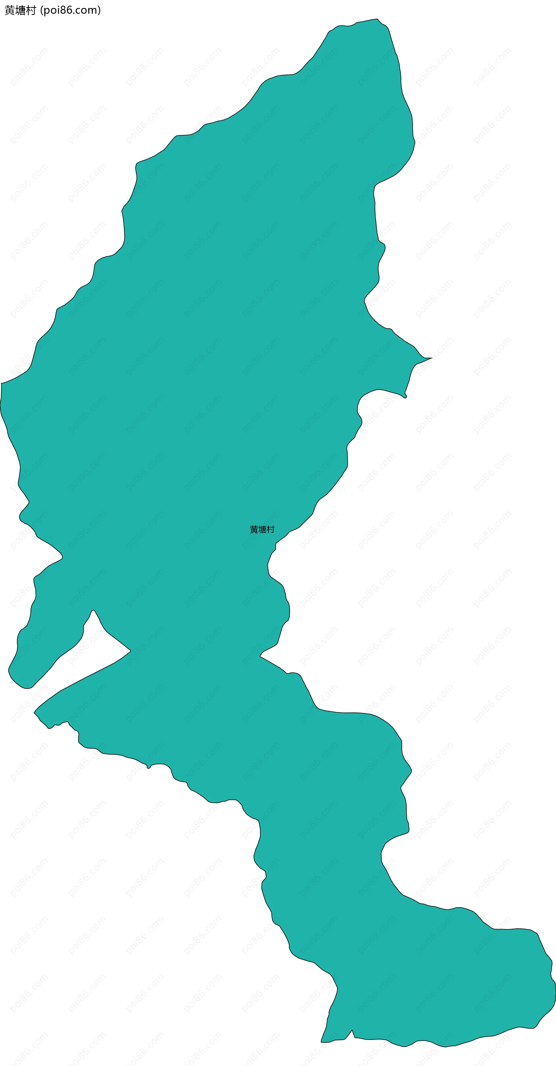 黄塘村边界地图