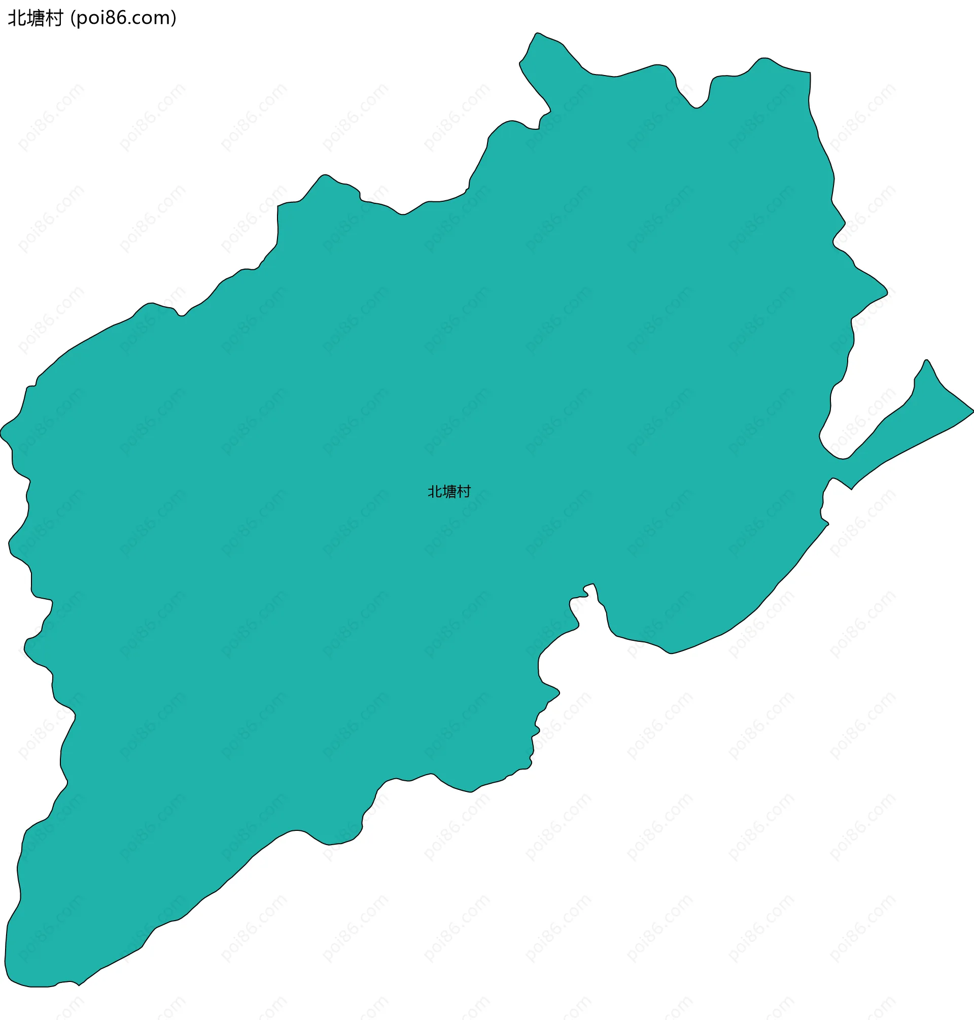 北塘村边界地图