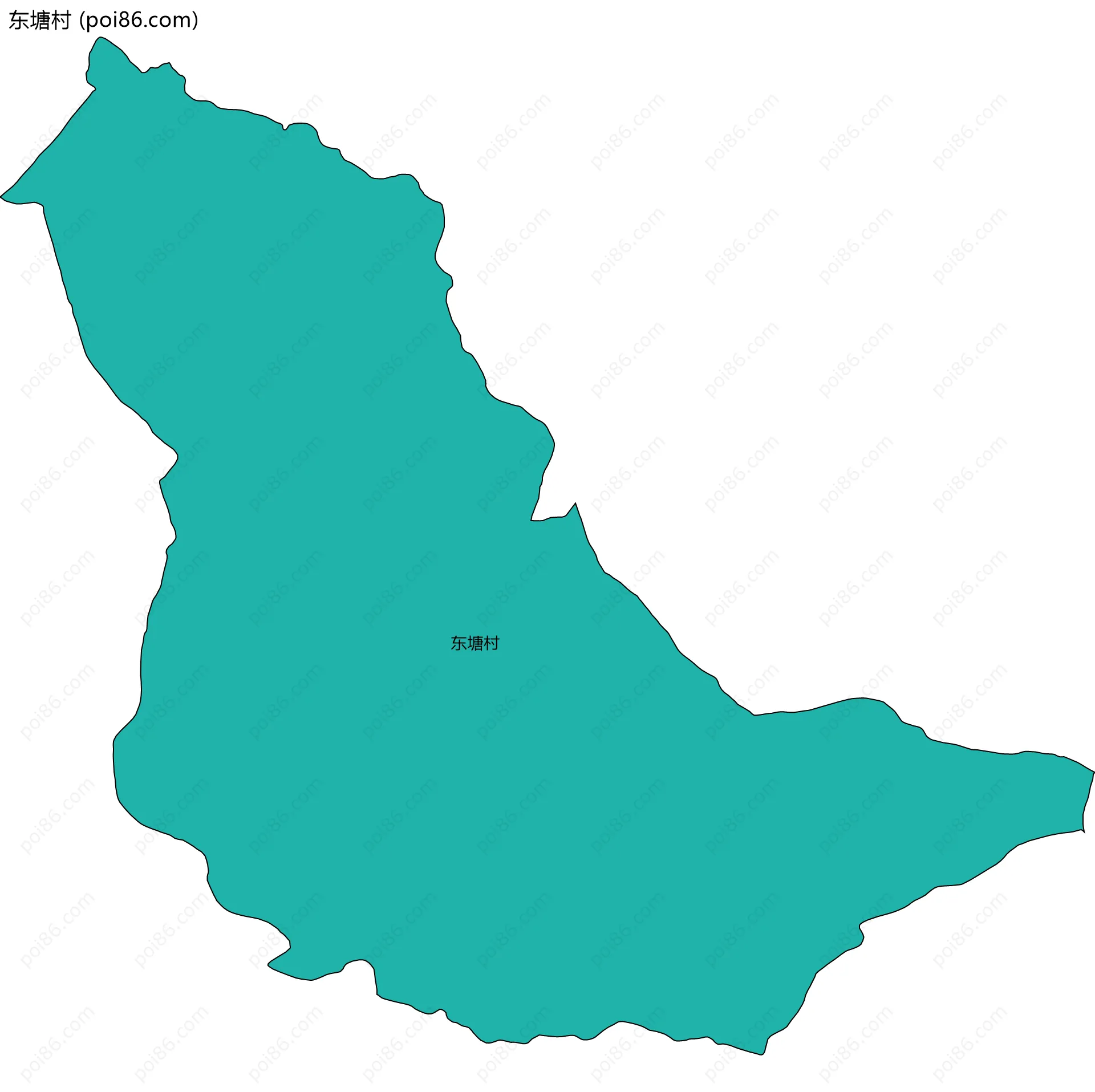 东塘村边界地图