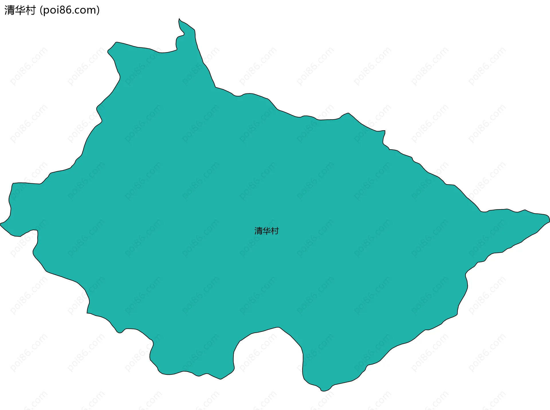 清华村边界地图