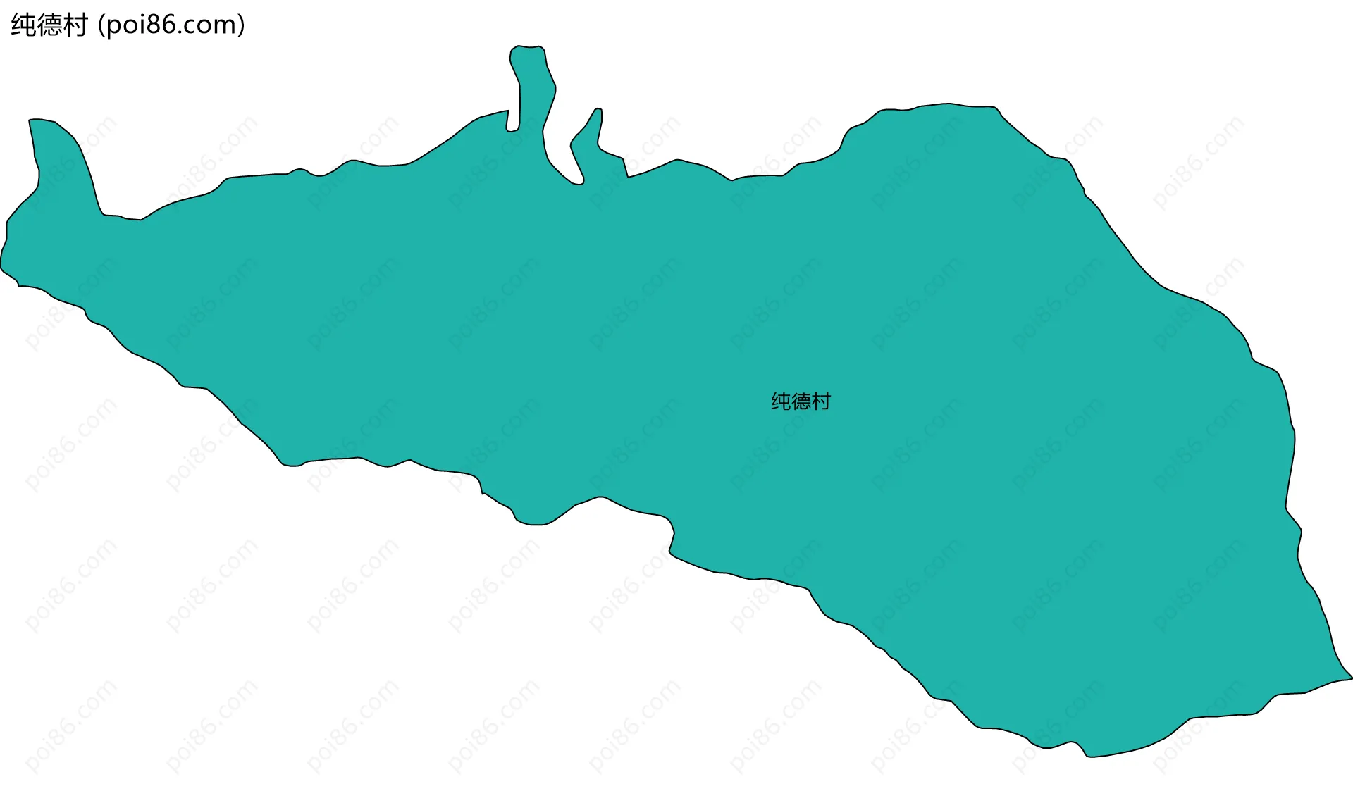 纯德村边界地图