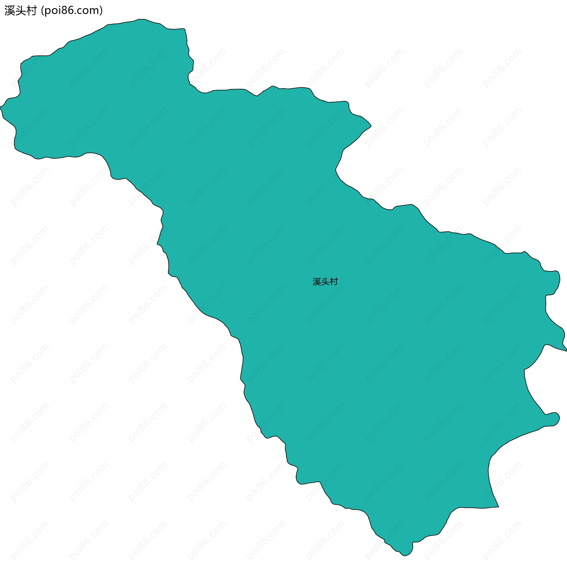 溪头村边界地图