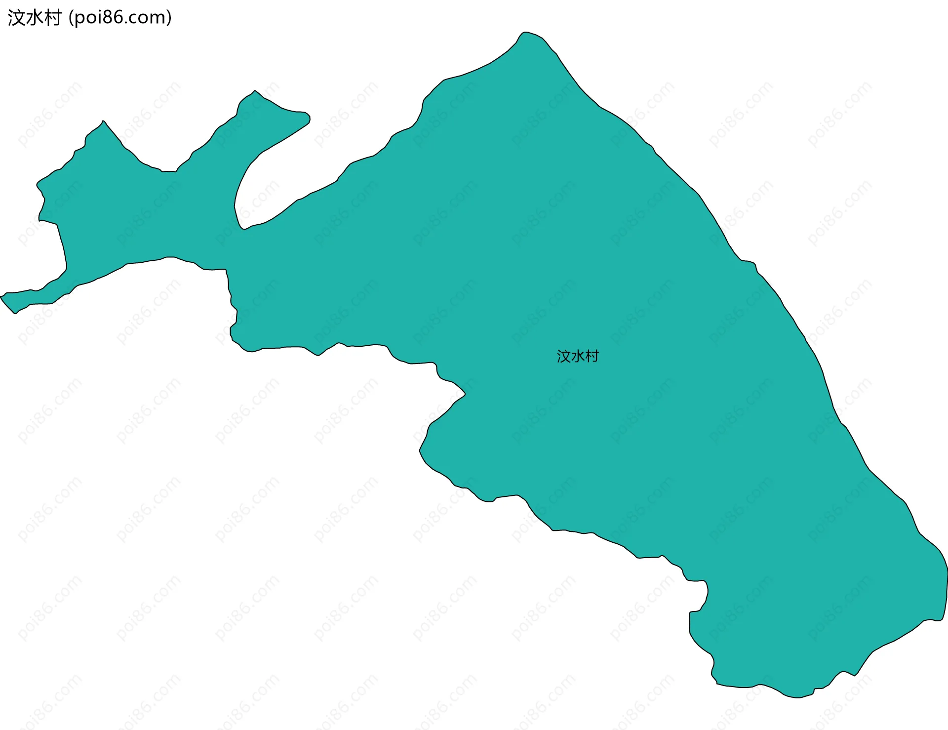 汶水村边界地图