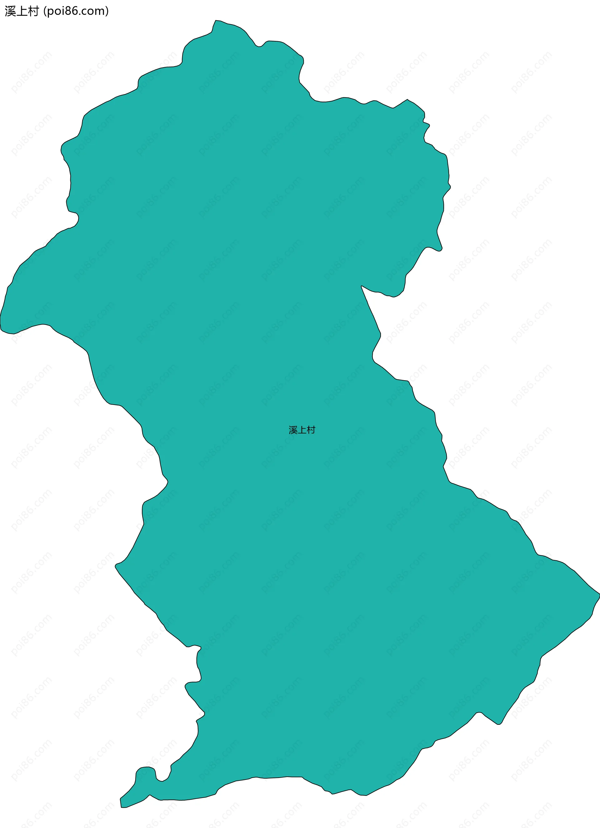 溪上村边界地图