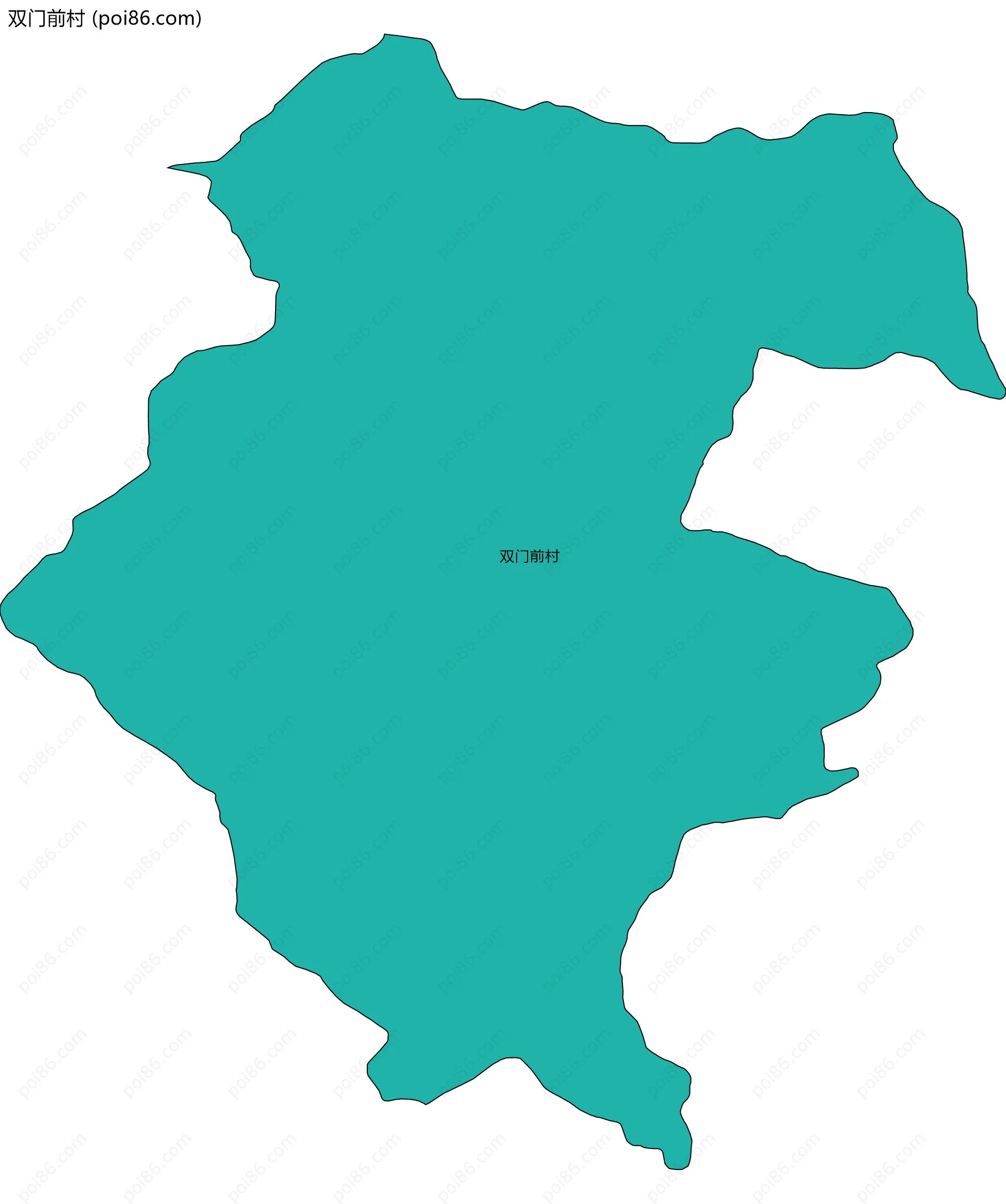 双门前村边界地图