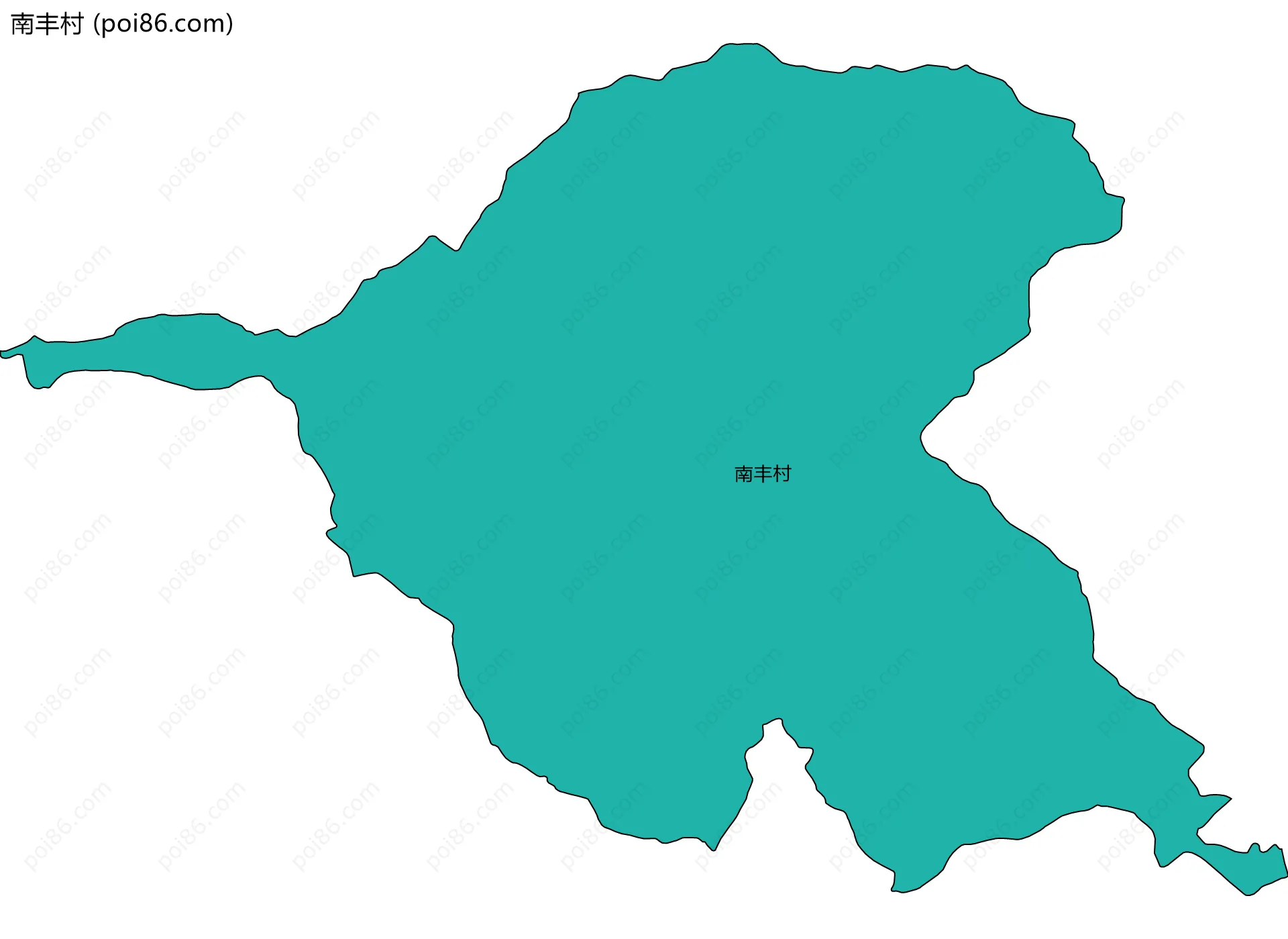 南丰村边界地图