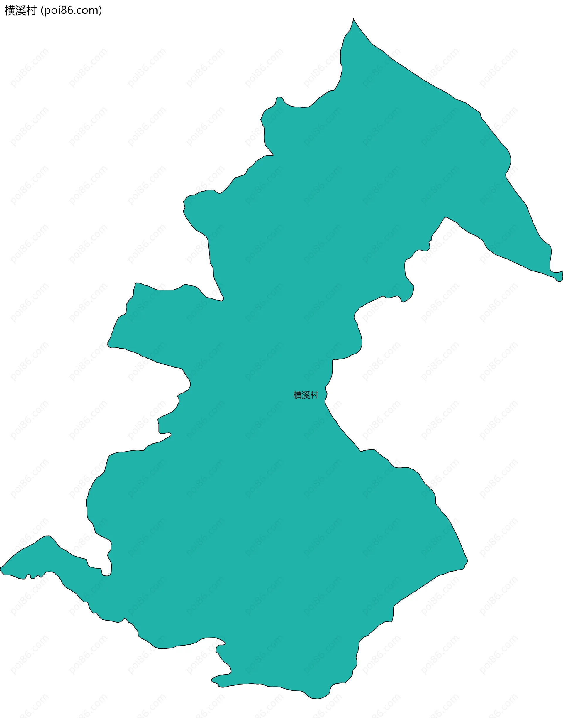 横溪村边界地图