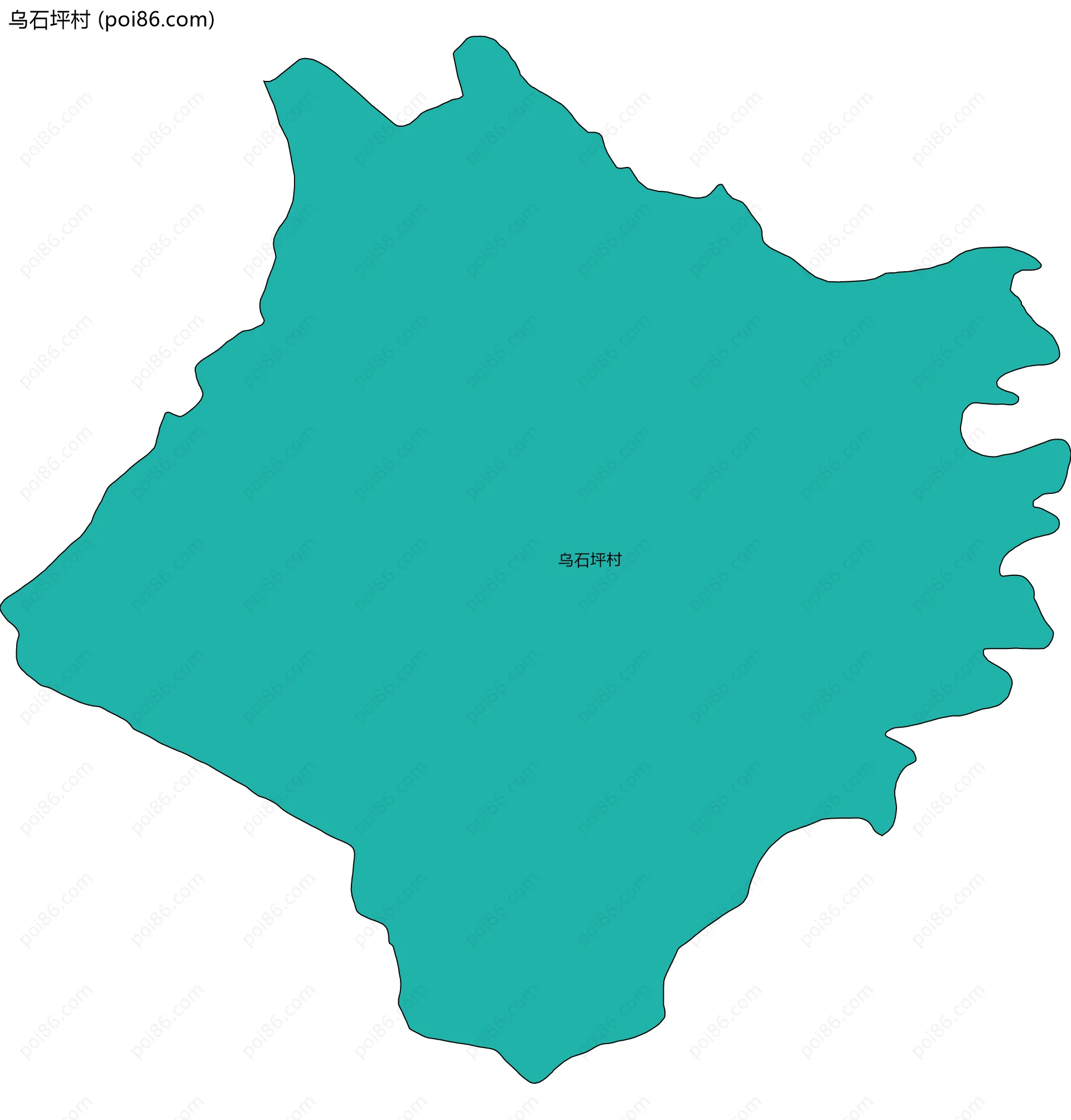 乌石坪村边界地图