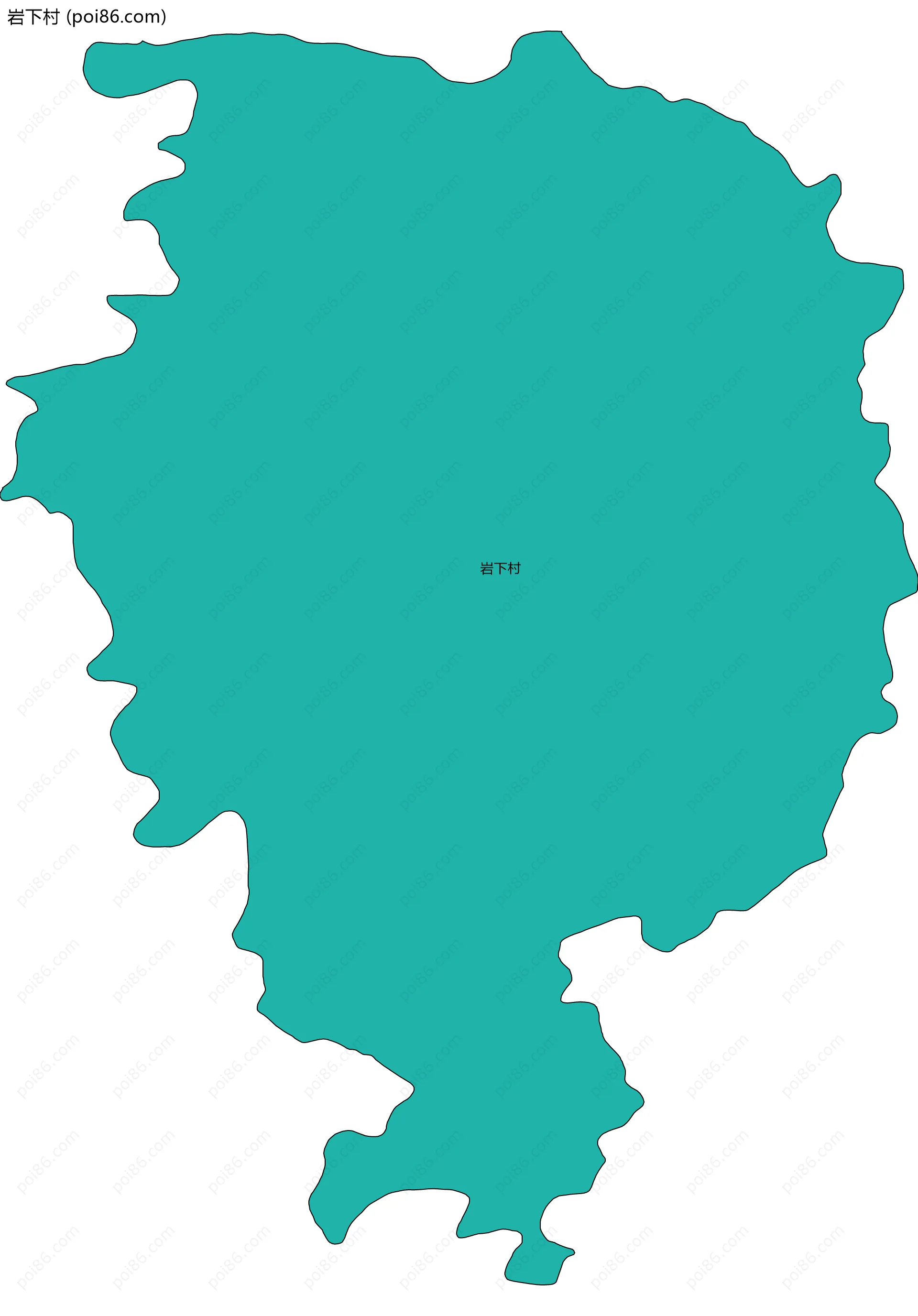 岩下村边界地图