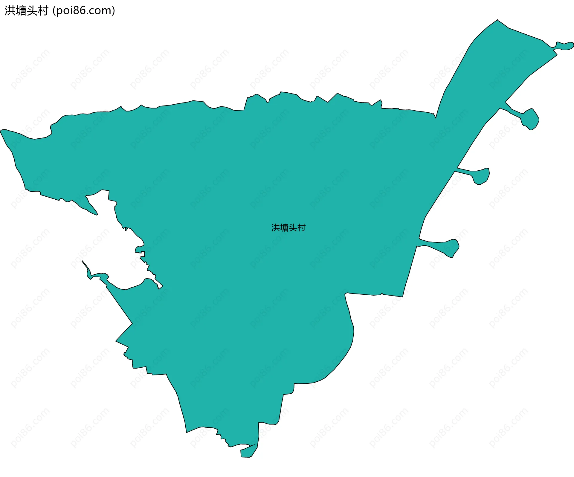 洪塘头村边界地图