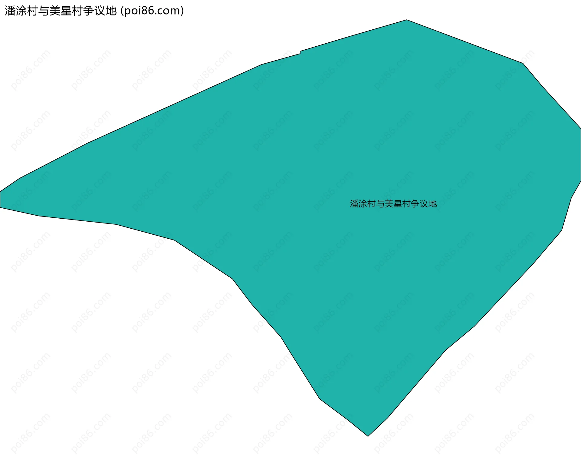 潘涂村与美星村争议地边界地图