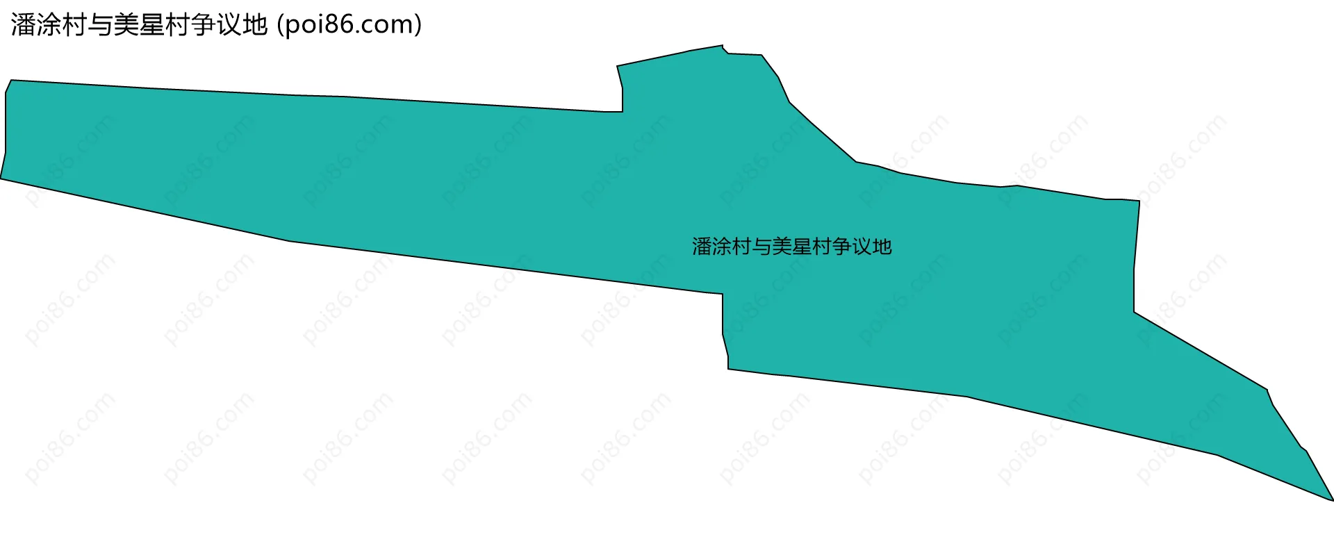 潘涂村与美星村争议地边界地图