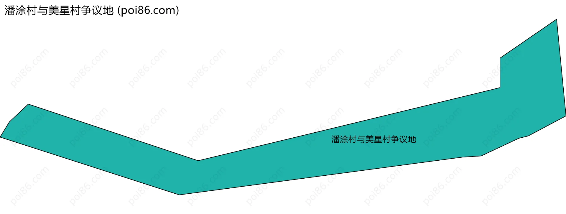 潘涂村与美星村争议地边界地图