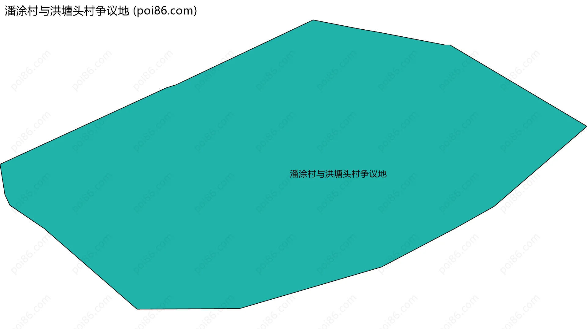 潘涂村与洪塘头村争议地边界地图