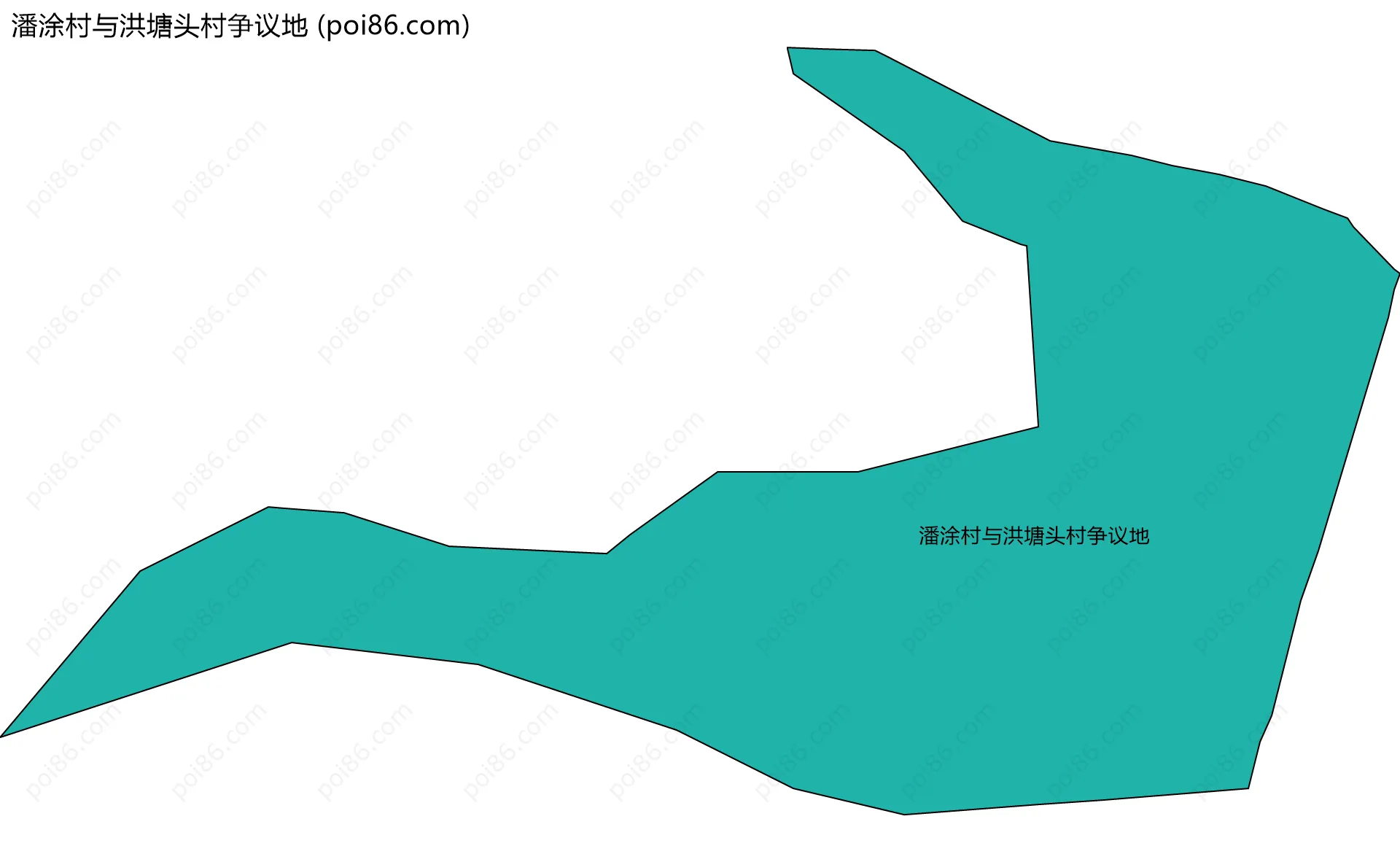 潘涂村与洪塘头村争议地边界地图