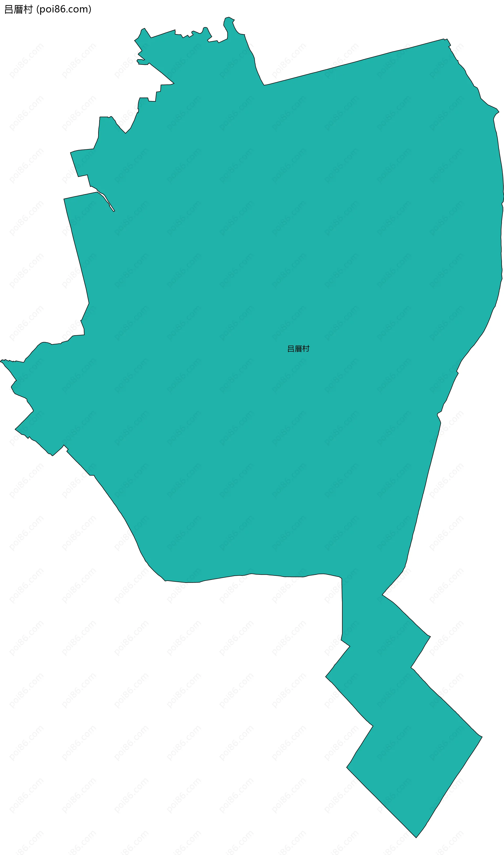 吕厝村边界地图