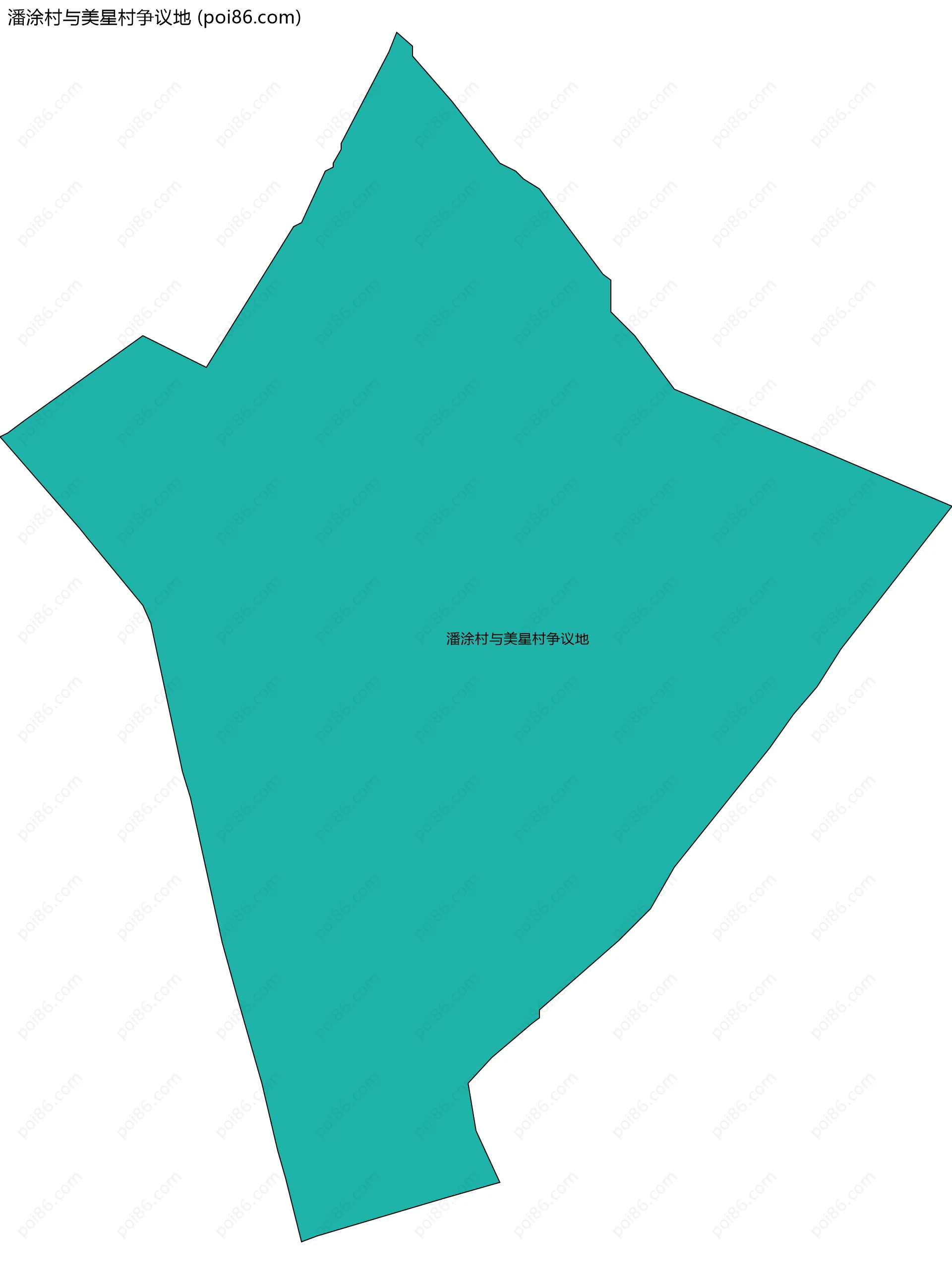 潘涂村与美星村争议地边界地图