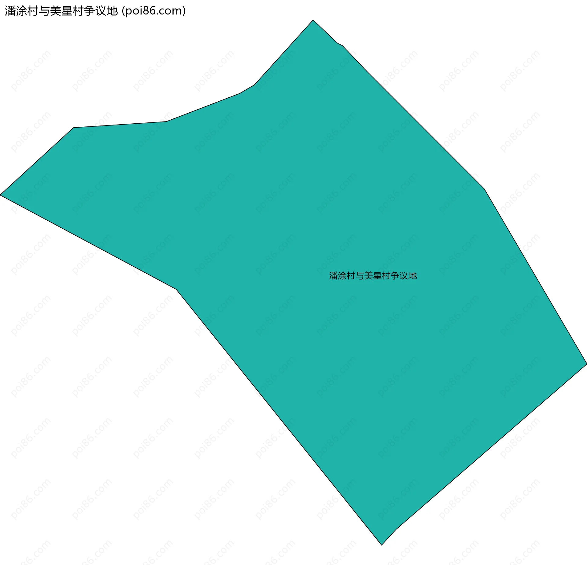 潘涂村与美星村争议地边界地图