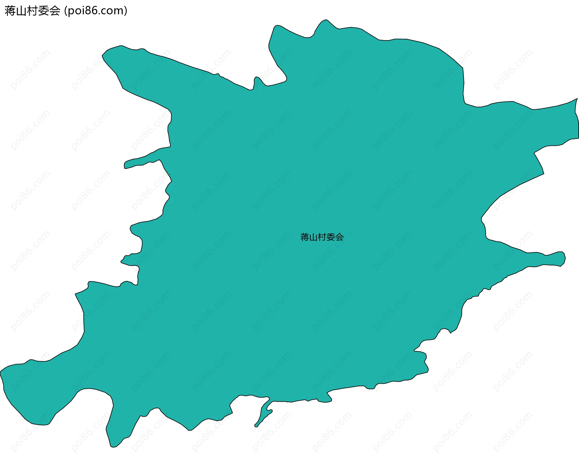 蒋山村委会边界地图