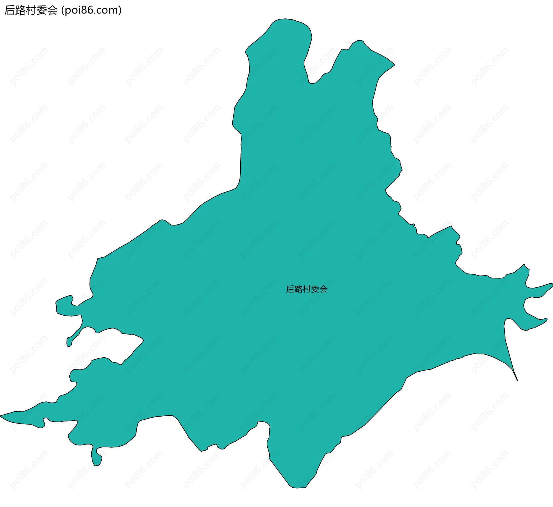 后路村委会边界地图