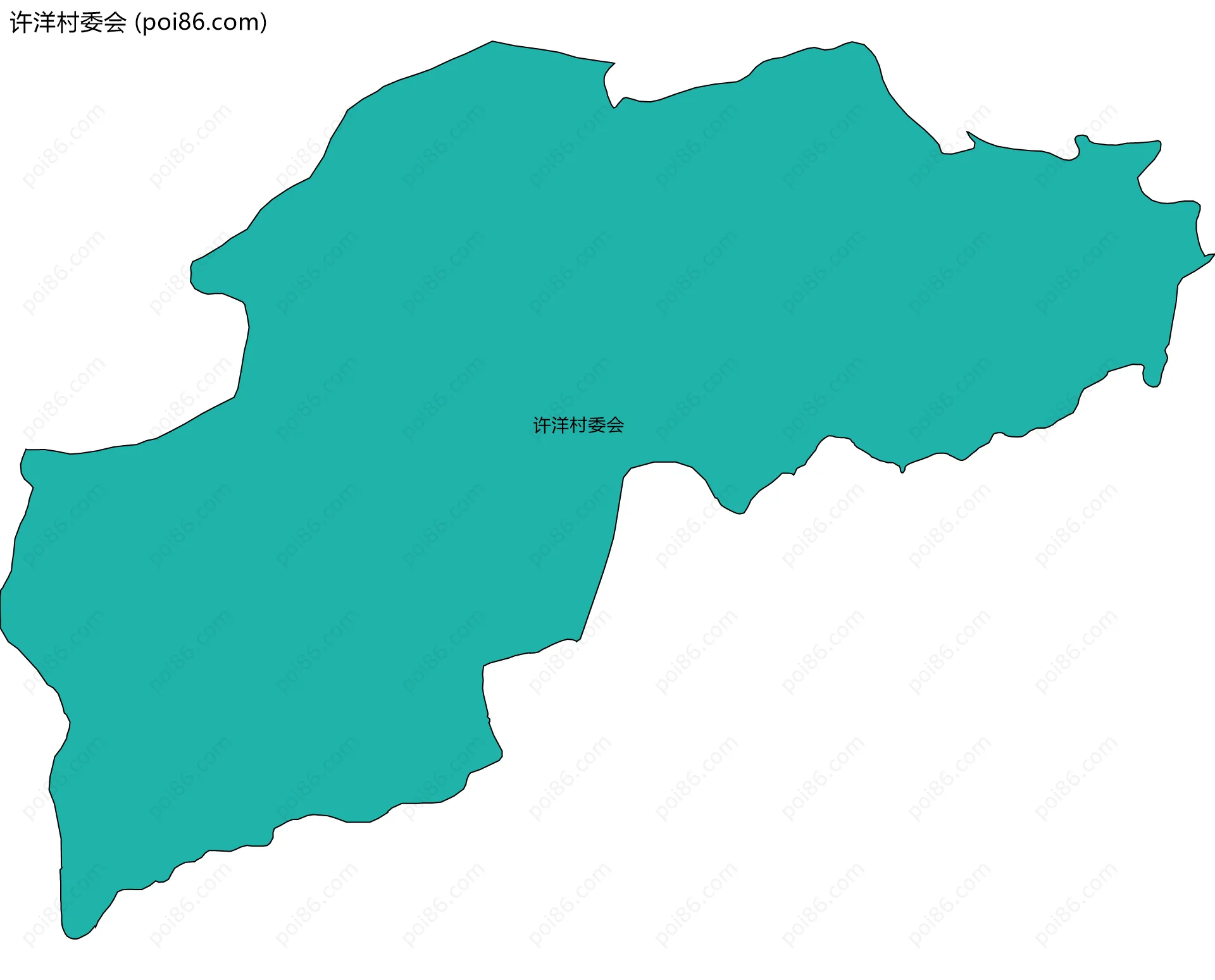 许洋村委会边界地图