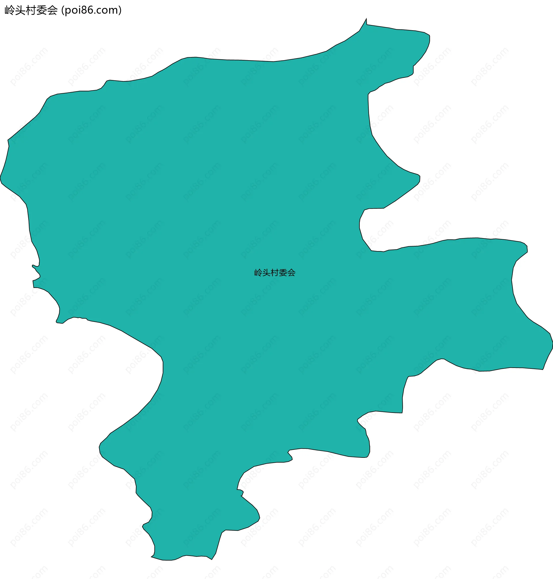 岭头村委会边界地图