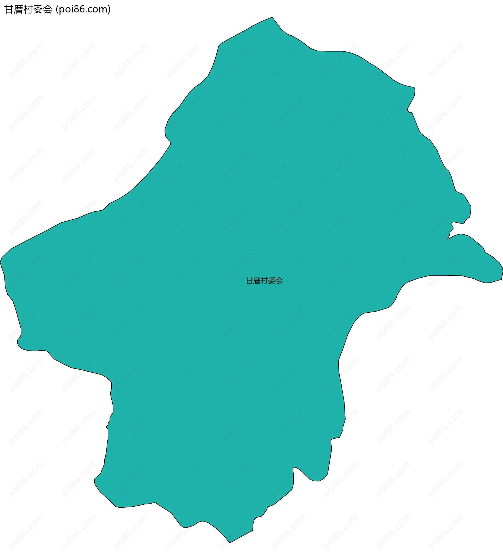 甘厝村委会边界地图