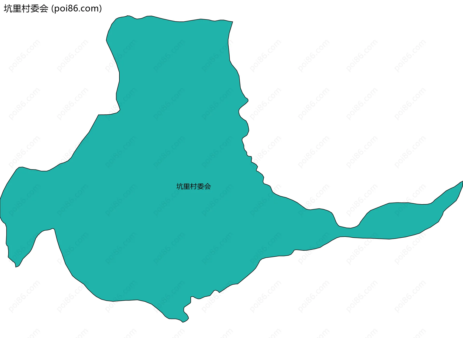 坑里村委会边界地图