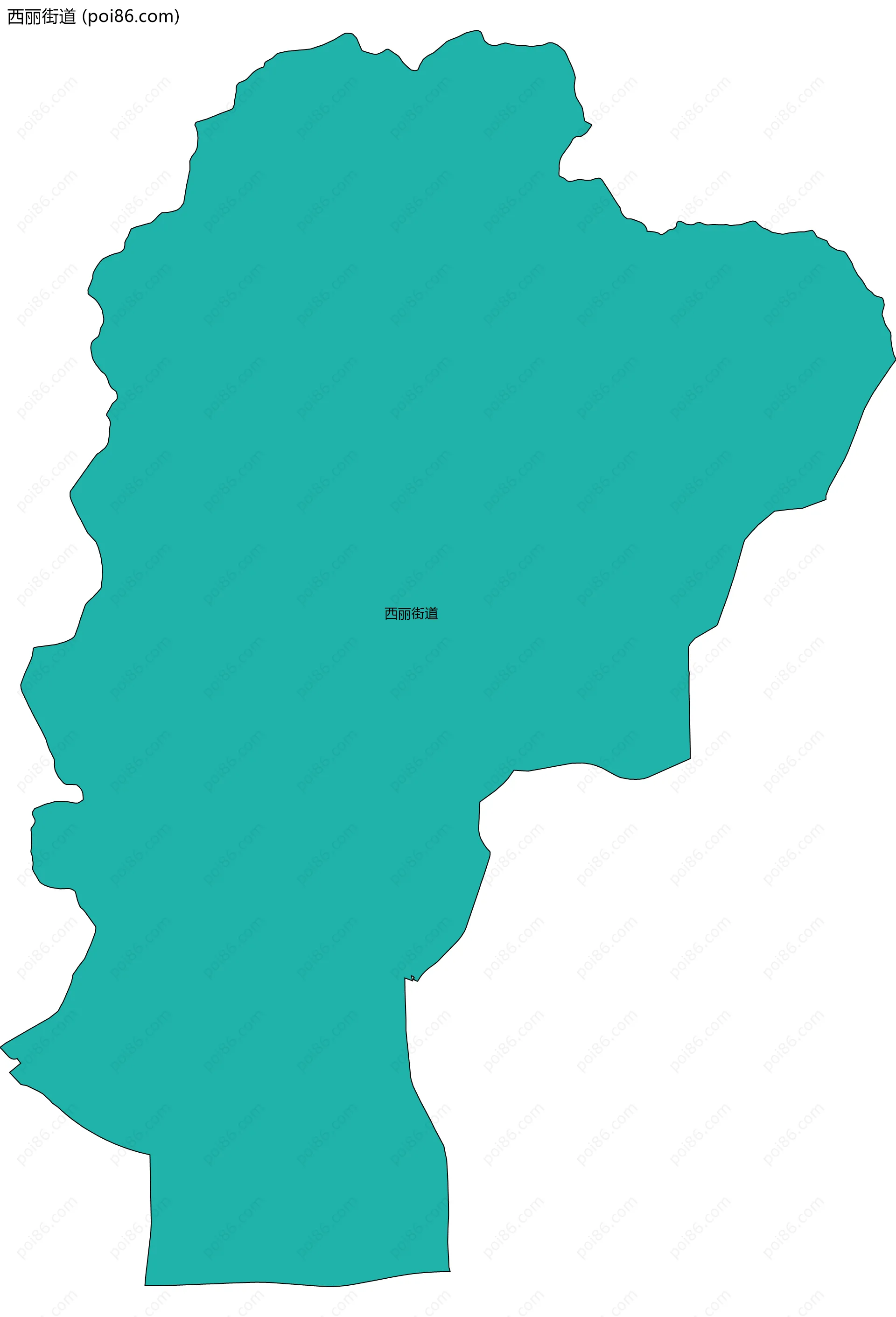 西丽街道边界地图