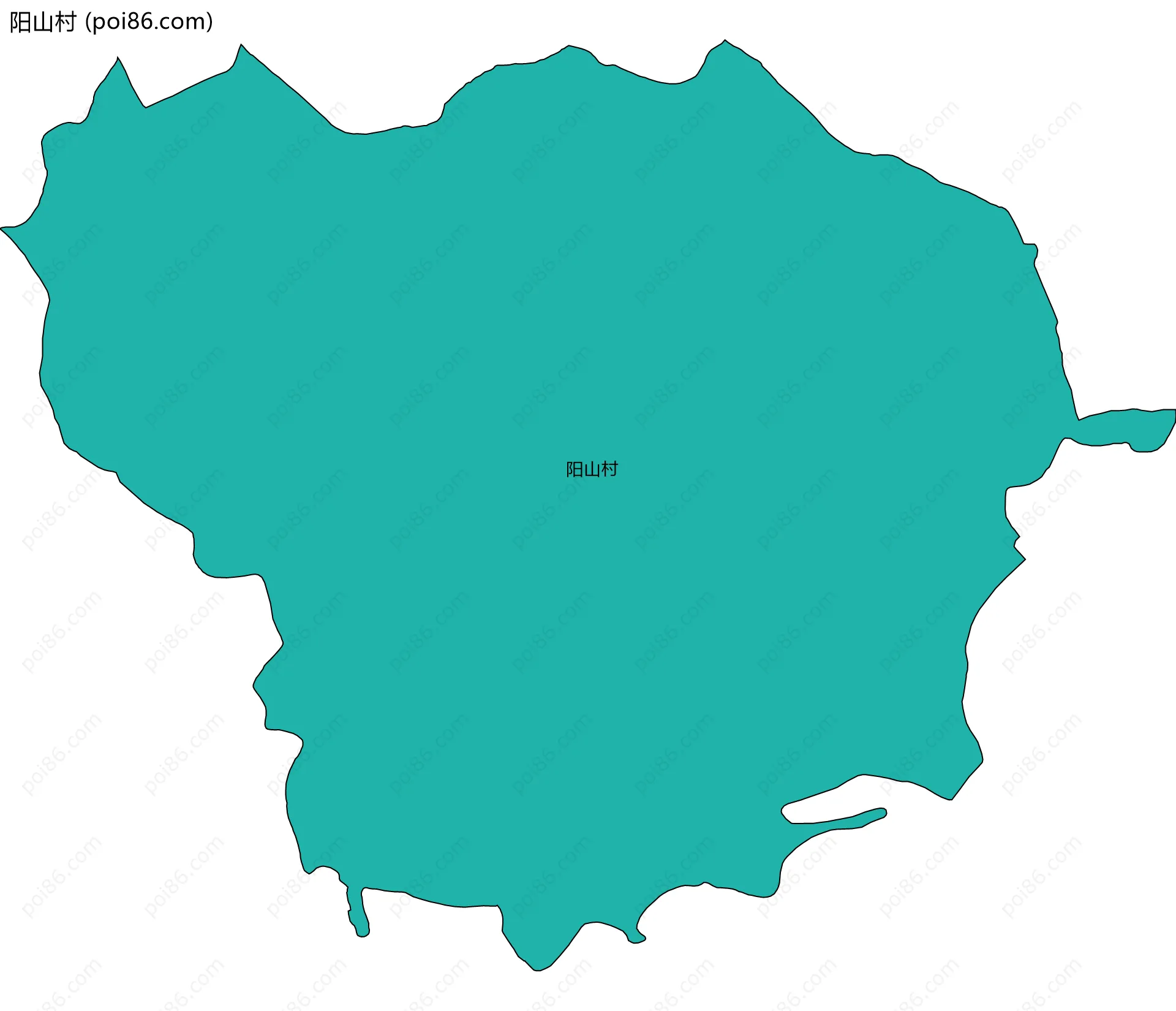 阳山村边界地图