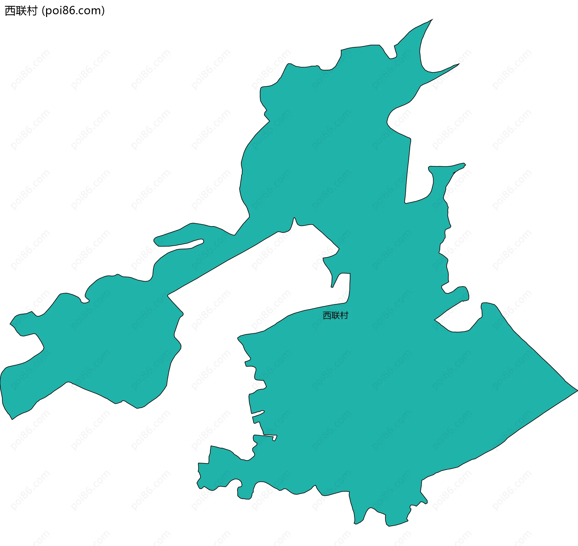 西联村边界地图