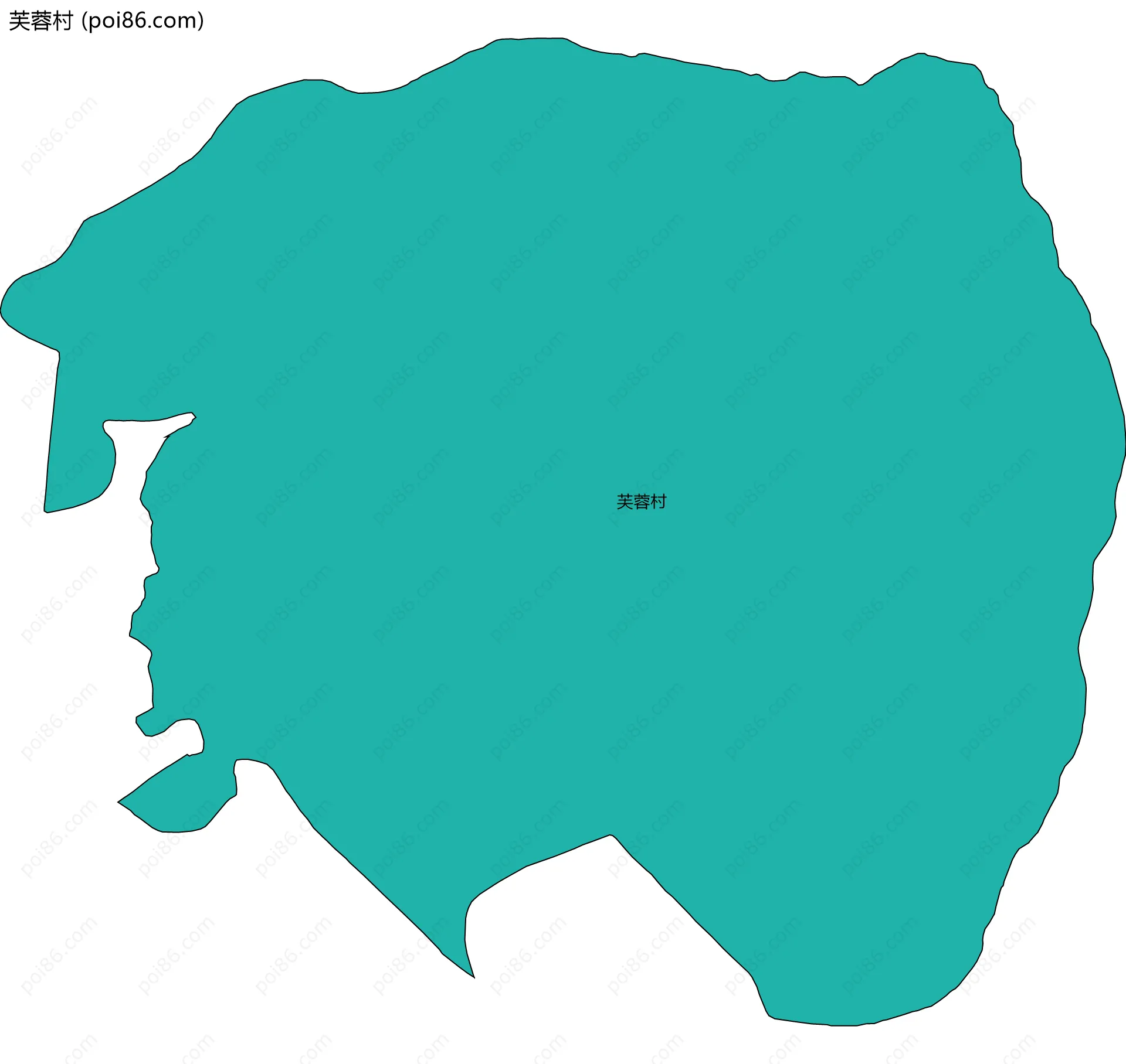 芙蓉村边界地图