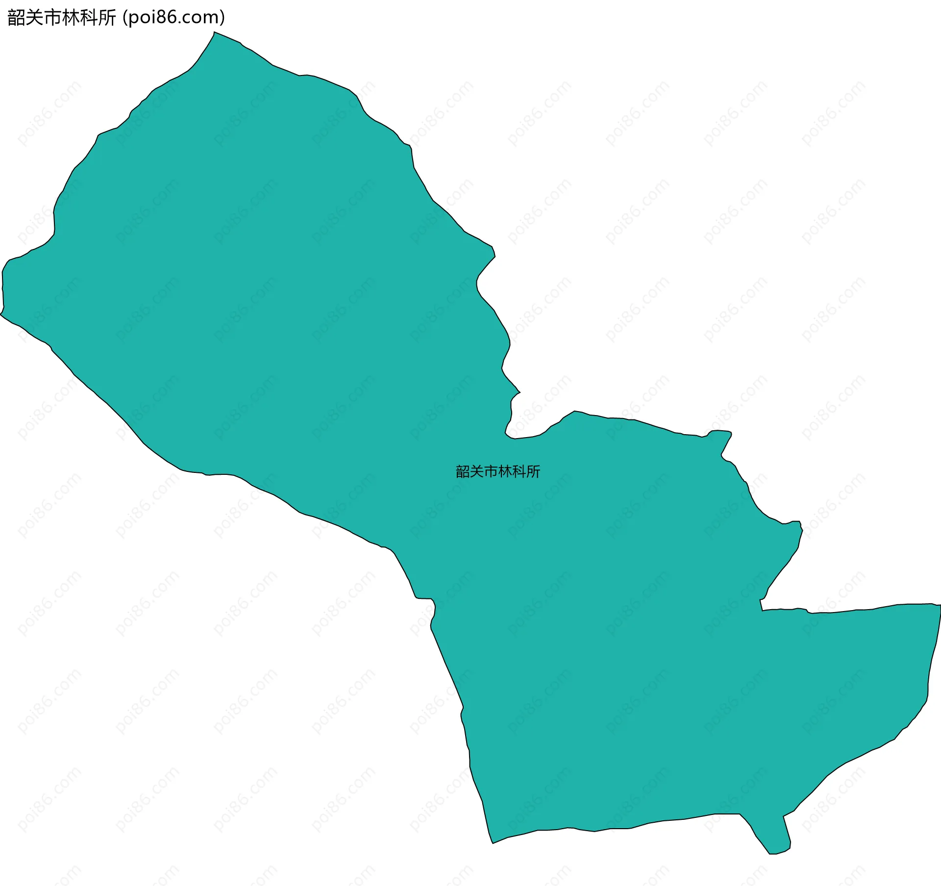 韶关市林科所边界地图