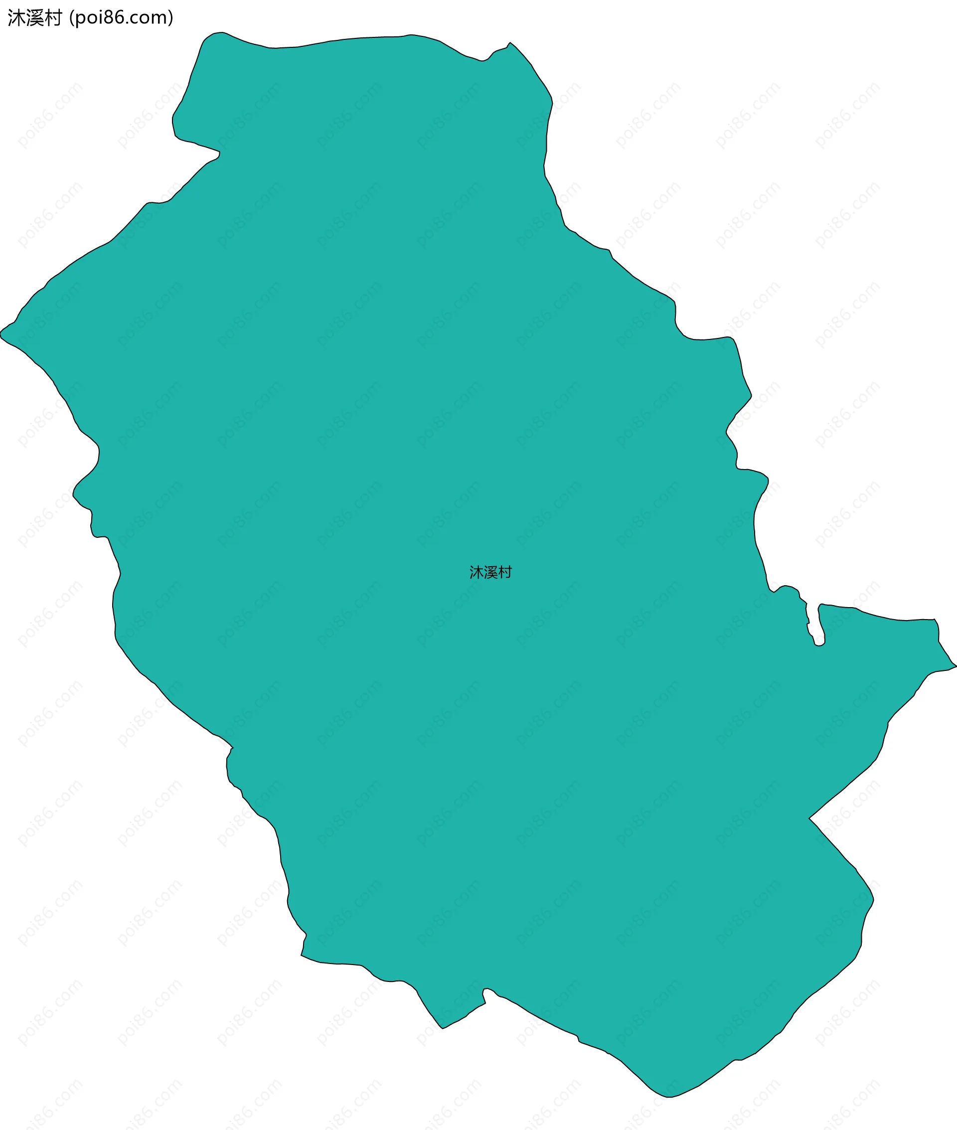 沐溪村边界地图