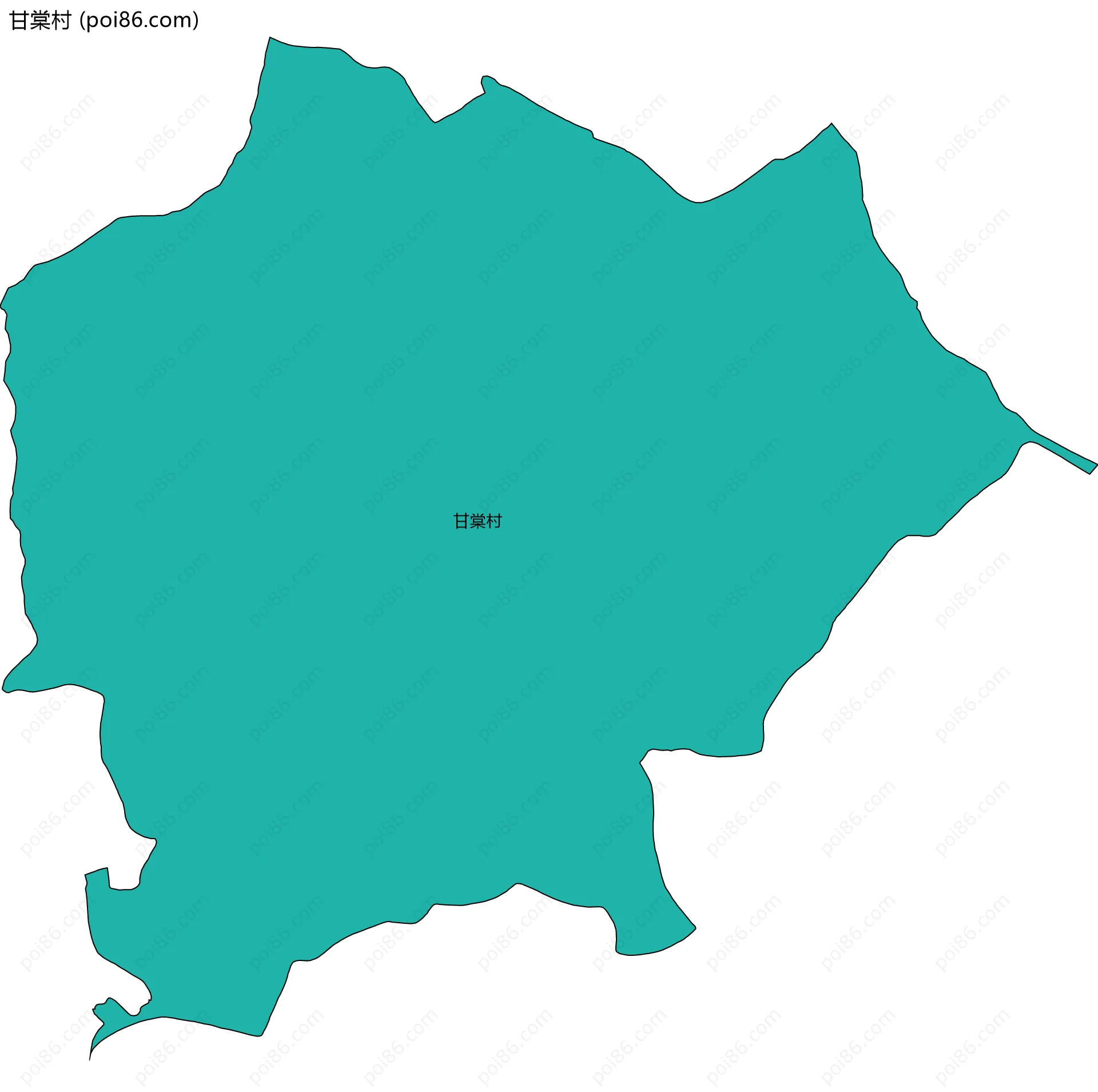 甘棠村边界地图