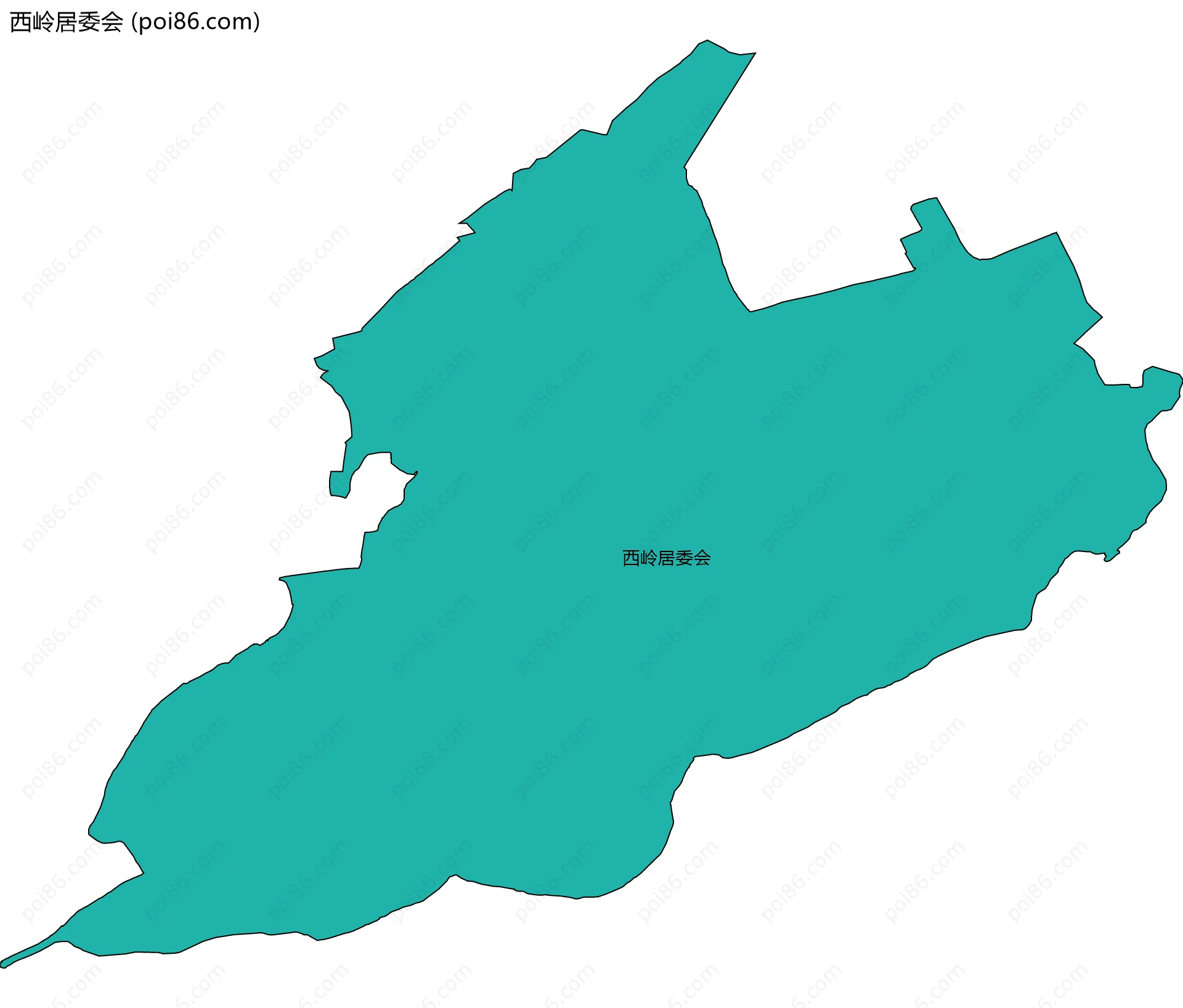 西岭居委会边界地图